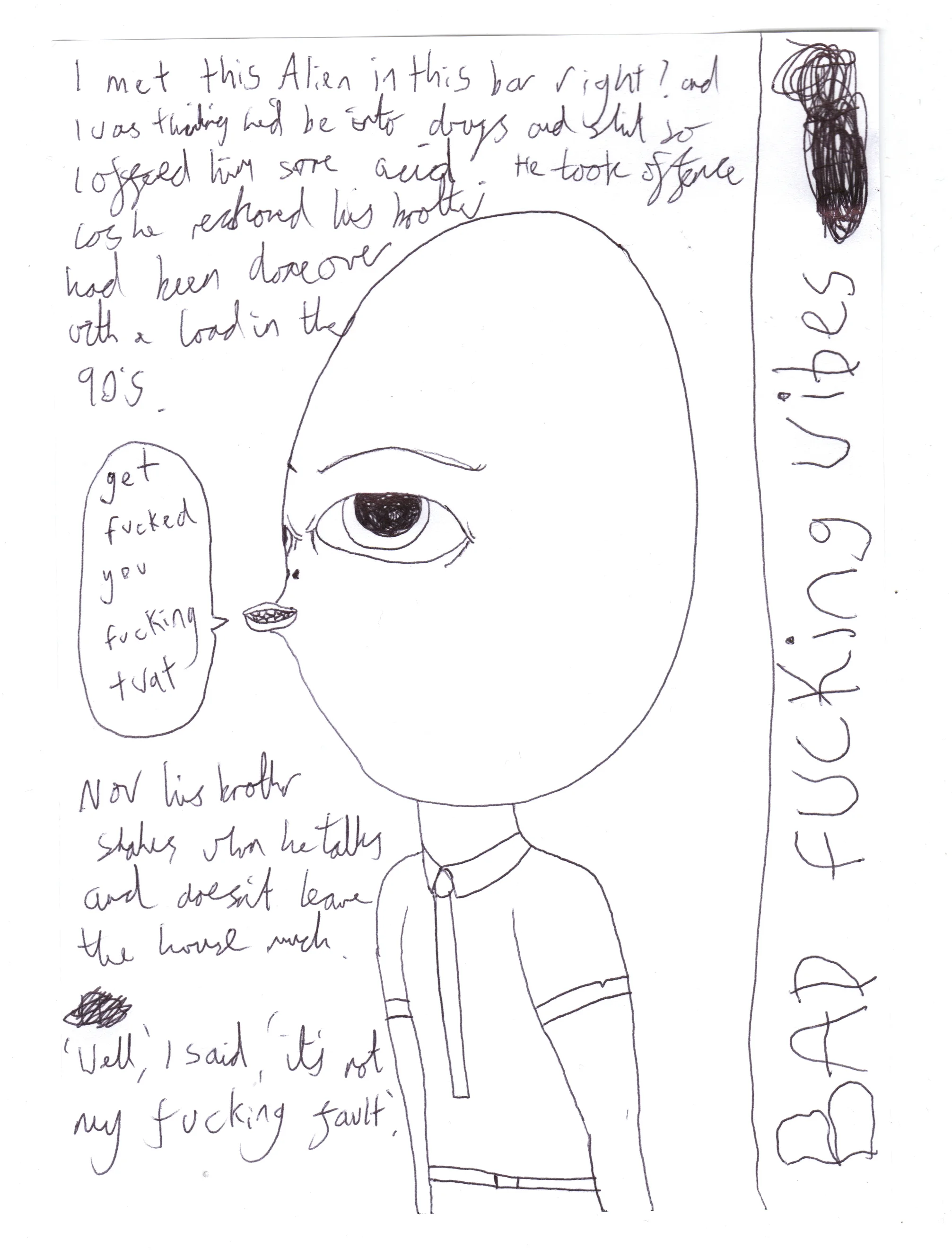 Bad Alien Vibes, biro on paper, 2008.jpg