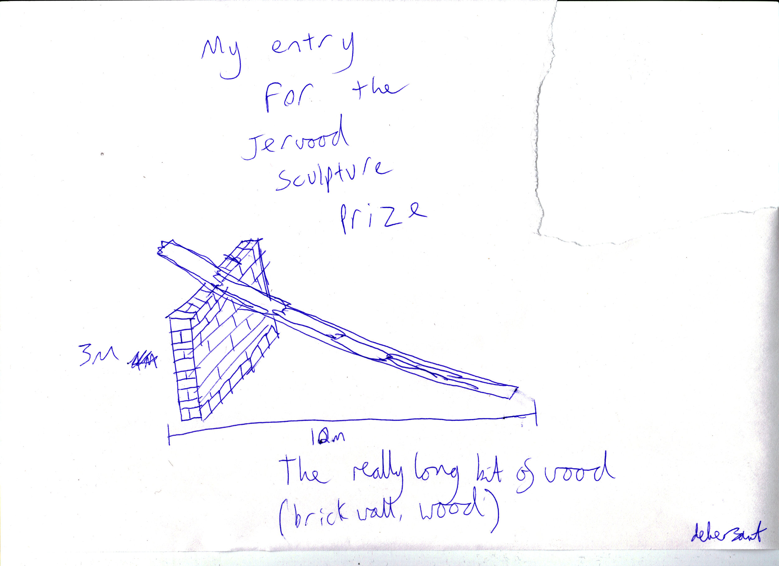 My Entry for the Jerwood Sculpture Prize, biro on paper, 2008.jpg