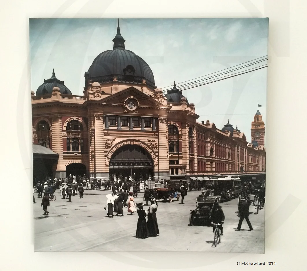 Flinders Street Station, Melbourne c.1914