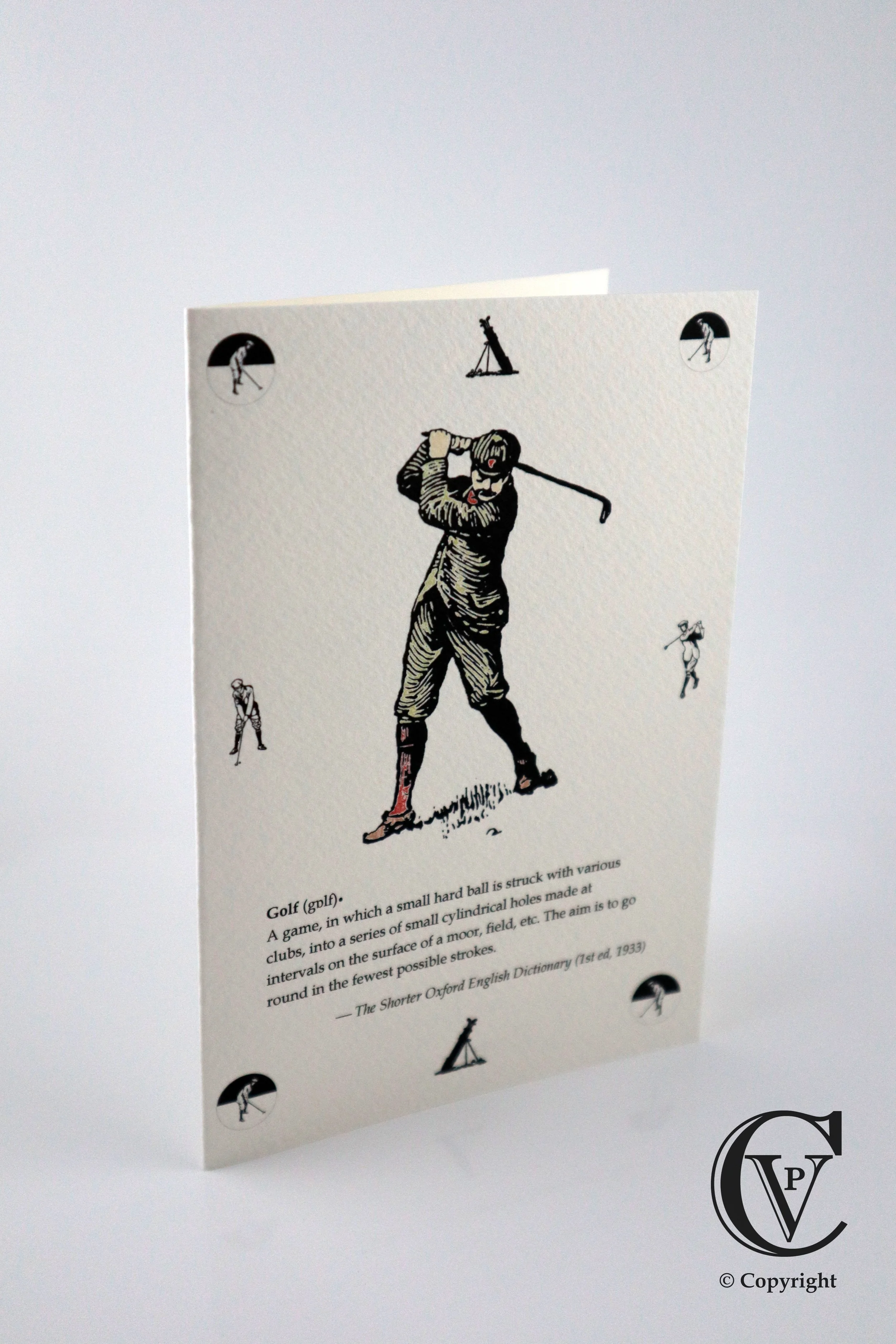 Gentleman playing golf - gift card