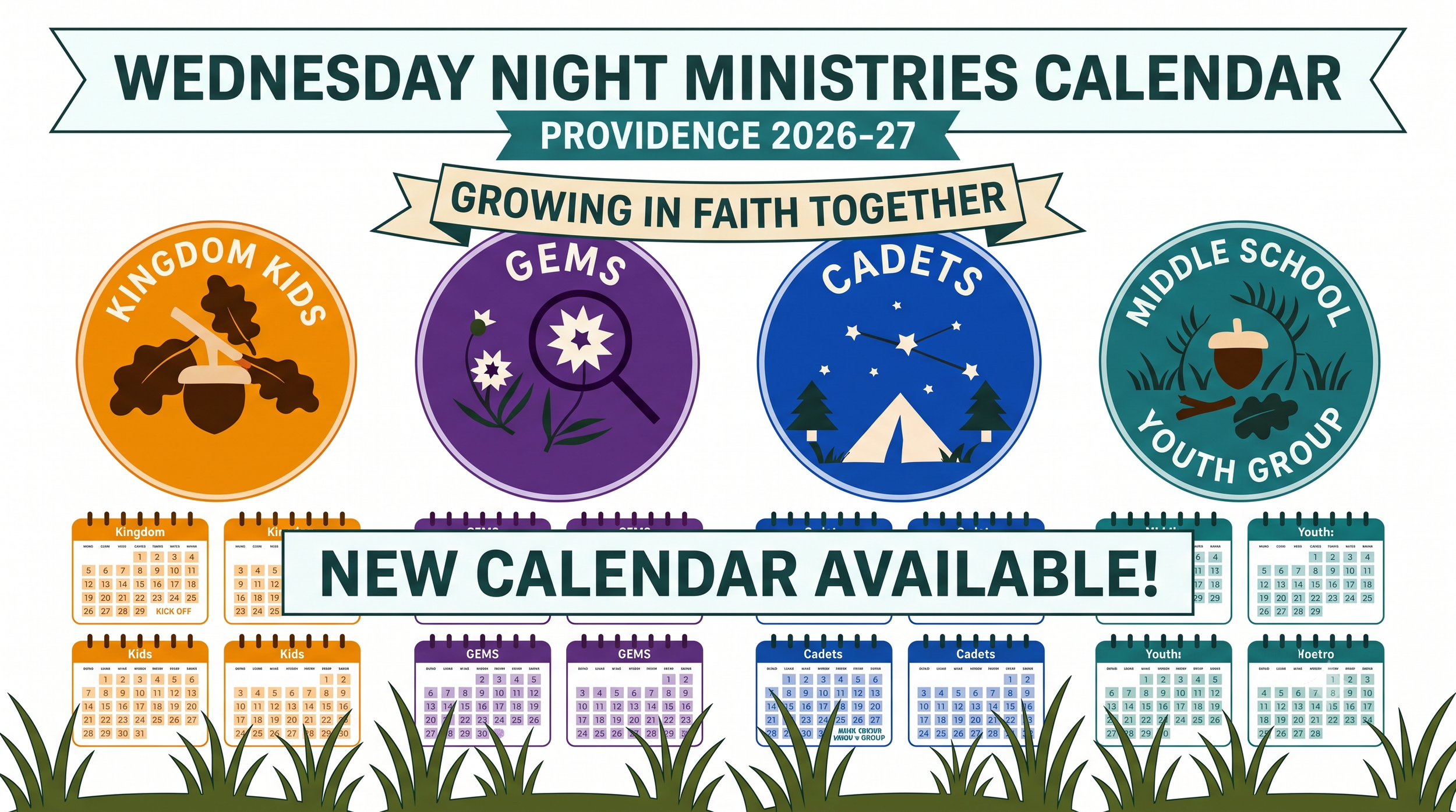 Wednesday Night Ministries Calendar Is Here!