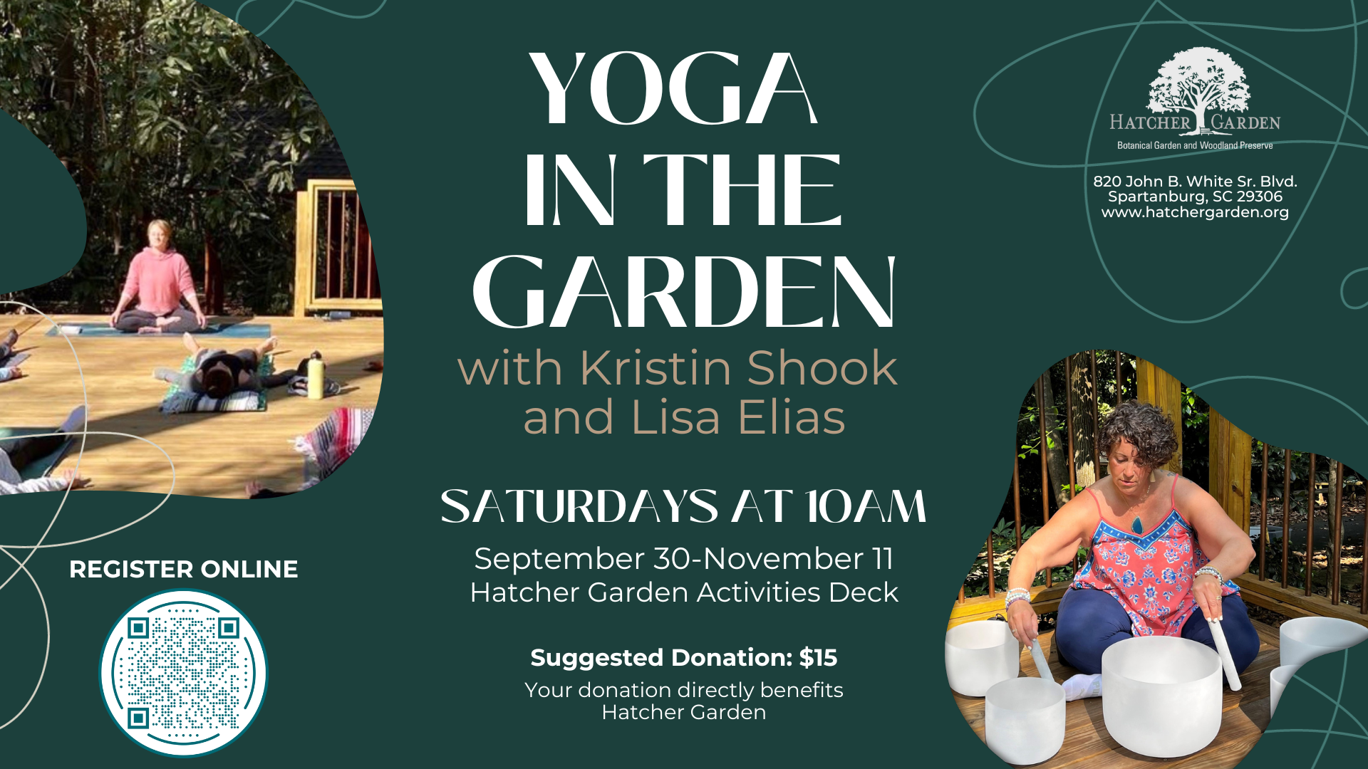 Yoga in the Garden with Kristin Shook and Lisa Elias — Hatcher Garden