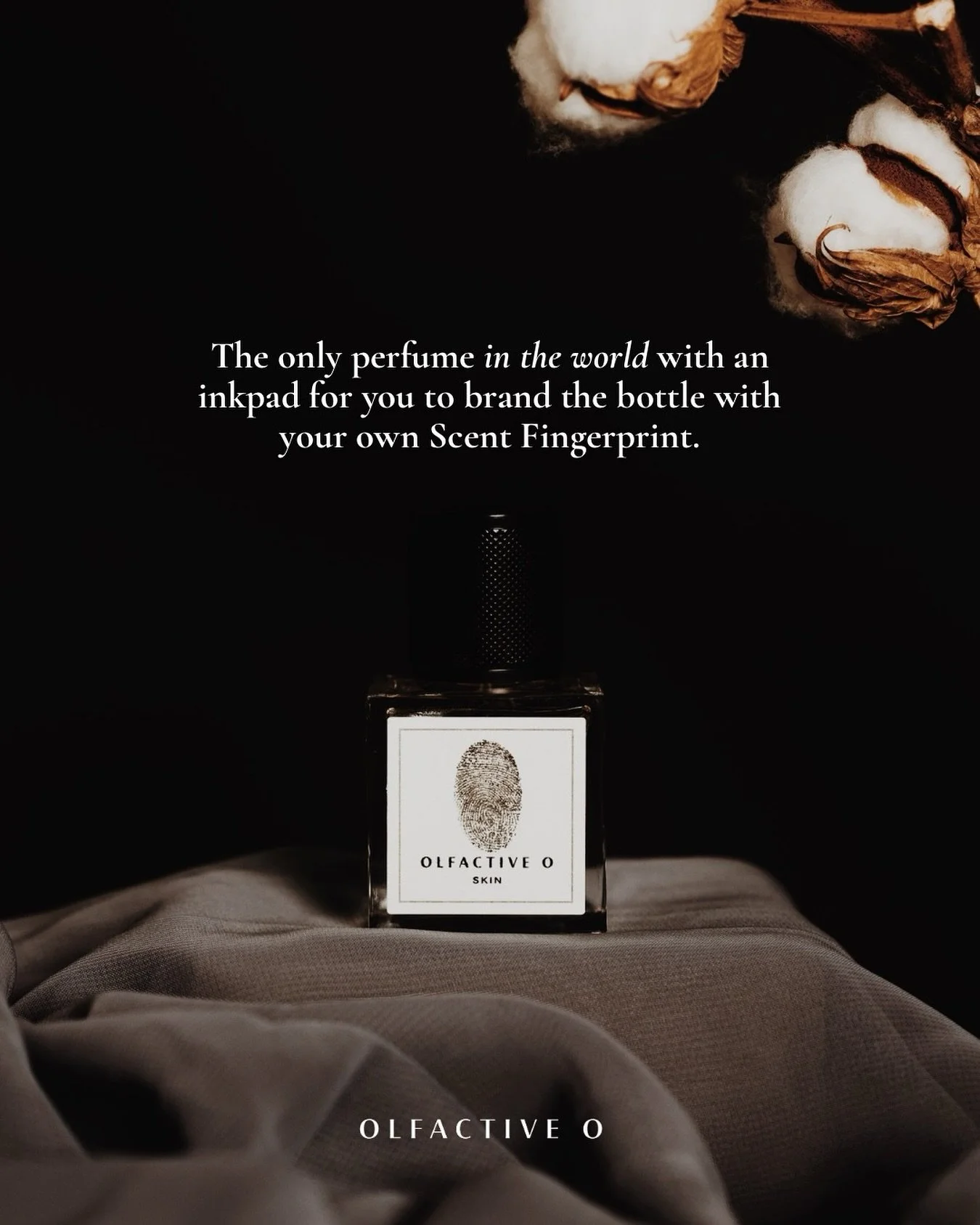 Skin: Extrait de Parfum that smells different on everyone. Signed with your fingerprint.

#olfactiveo #nicheperfume #personalityperfumes #skinscent #skin