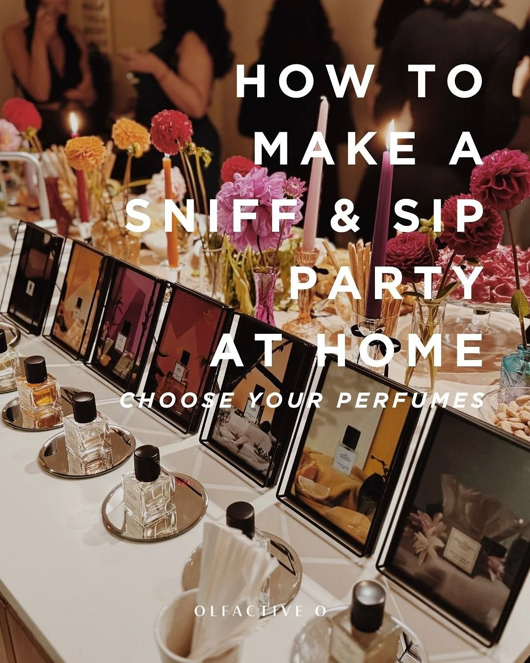 Turn your perfume shelf into a Sniff &amp; Sip night ✨

(Or DM us and we&rsquo;ll come host it for you &hearts;️)

#olfactiveo #sniffandsip #personalityperfumes