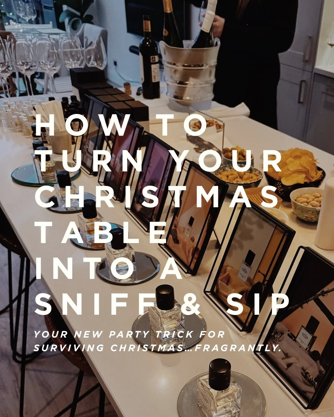 Fragrant festive fun for you 🎄✨(I had fun doing this!!)

Sniff &amp; Sip Pairing 001
Aldi Monsigny Champagne
&times; Olfactive O Citrus (or any full-bodied citrus in your collection)

More festive pairings coming&hellip;stay tuned for Pairing 002 👀