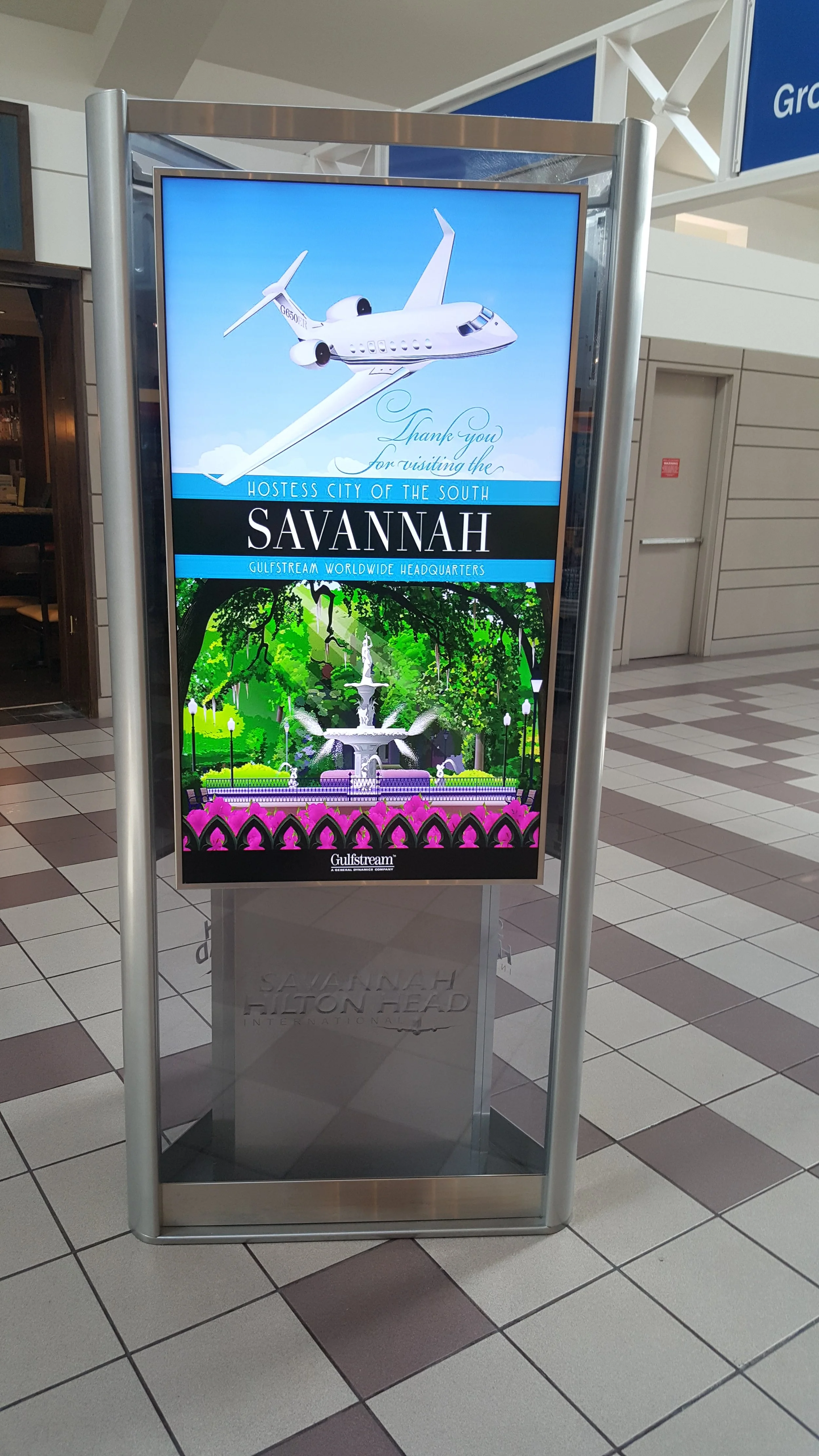 Jan '16 Newsletter - NANOV Design-Built, 3-Sided, Digital Signage Kiosks for the Savannah/Hilton Head International Airport
