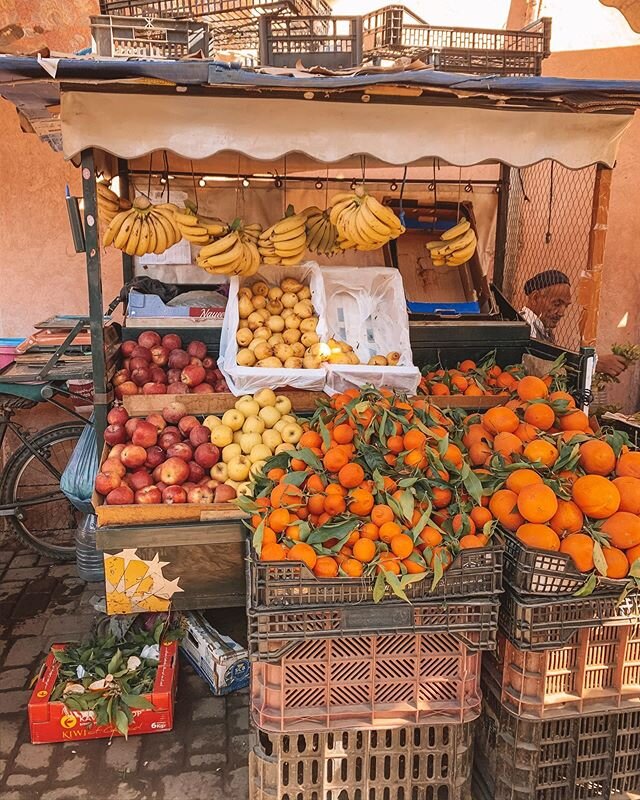 My favourite place to visit in any country is a market. The smells, colours, the atmosphere. I love buying a selection of local Fruits and Nuts. In Marrakech the local Oranges are a must. I don&rsquo;t think I&rsquo;ve tasted orange juice as sweet ev