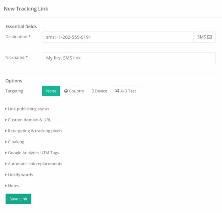 Tracking Sms Links Linkly