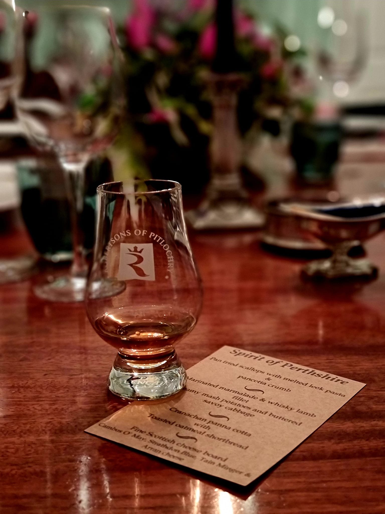 Straloch whisky dinner whisky and menu.jpg