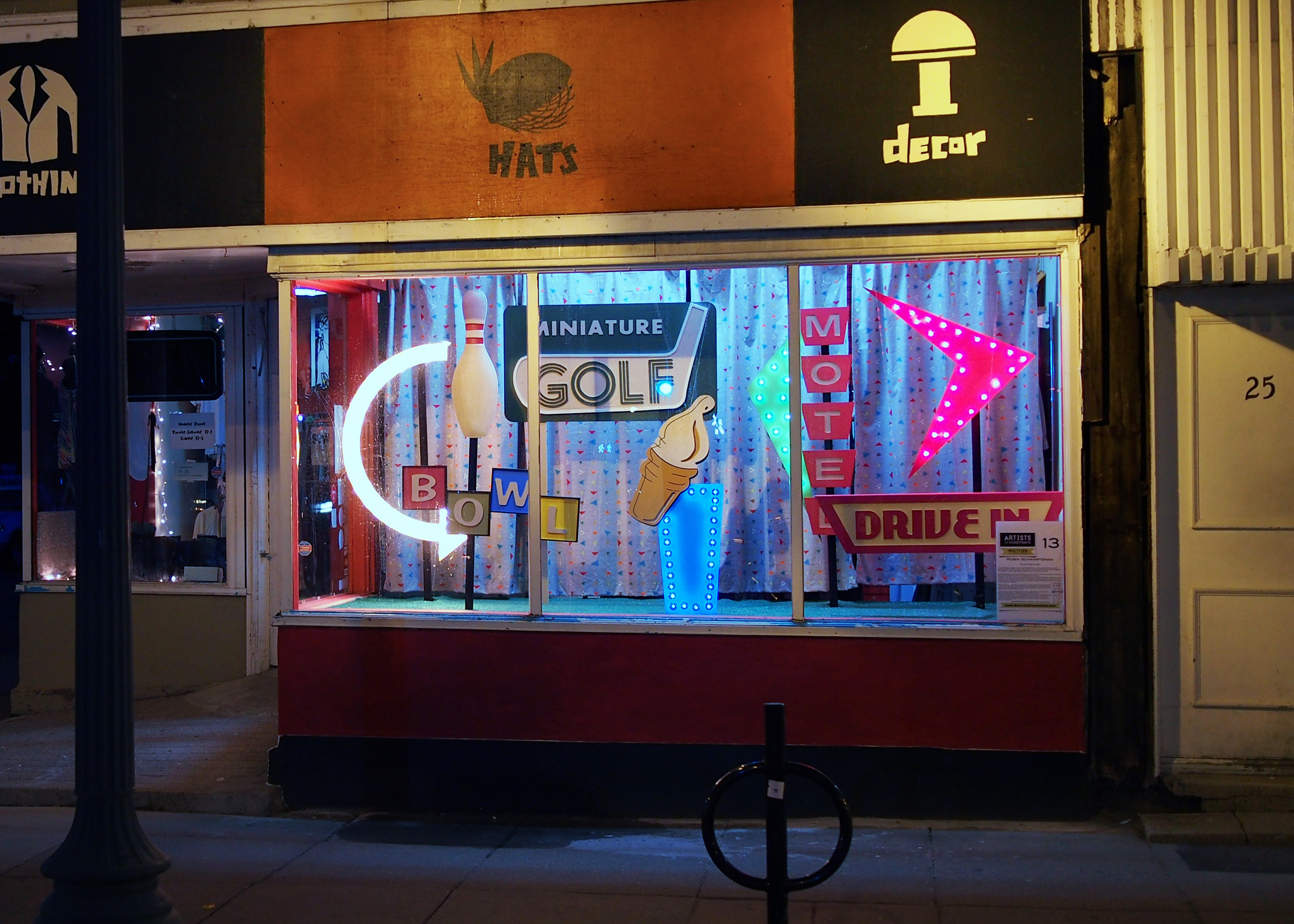  For me, the thought of summer vacation invokes a visual splendor reminiscent of kitschy seaside resorts and endless leisure time. FUN FUN FUN is a modern homage to these bygone days that was inspired by 1950’s era signage. This celebration of vintag