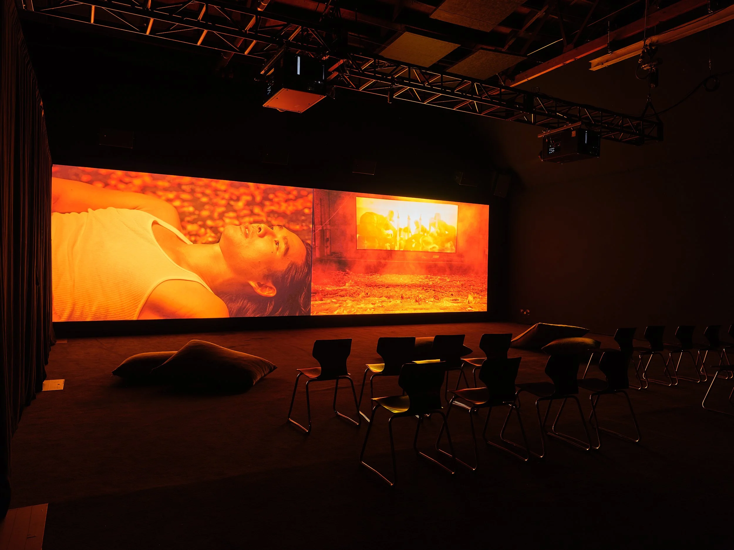   Korakrit Arunanondchai,  Unity for Nostalgia  (2025)  Courtesy of the artist; Bangkok CityCity Gallery, Bangkok; Carlos/Ishikawa, London; and Kukje Gallery, Seoul. Installation view,  Character Development , at Minnesota Street Project Foundation, 