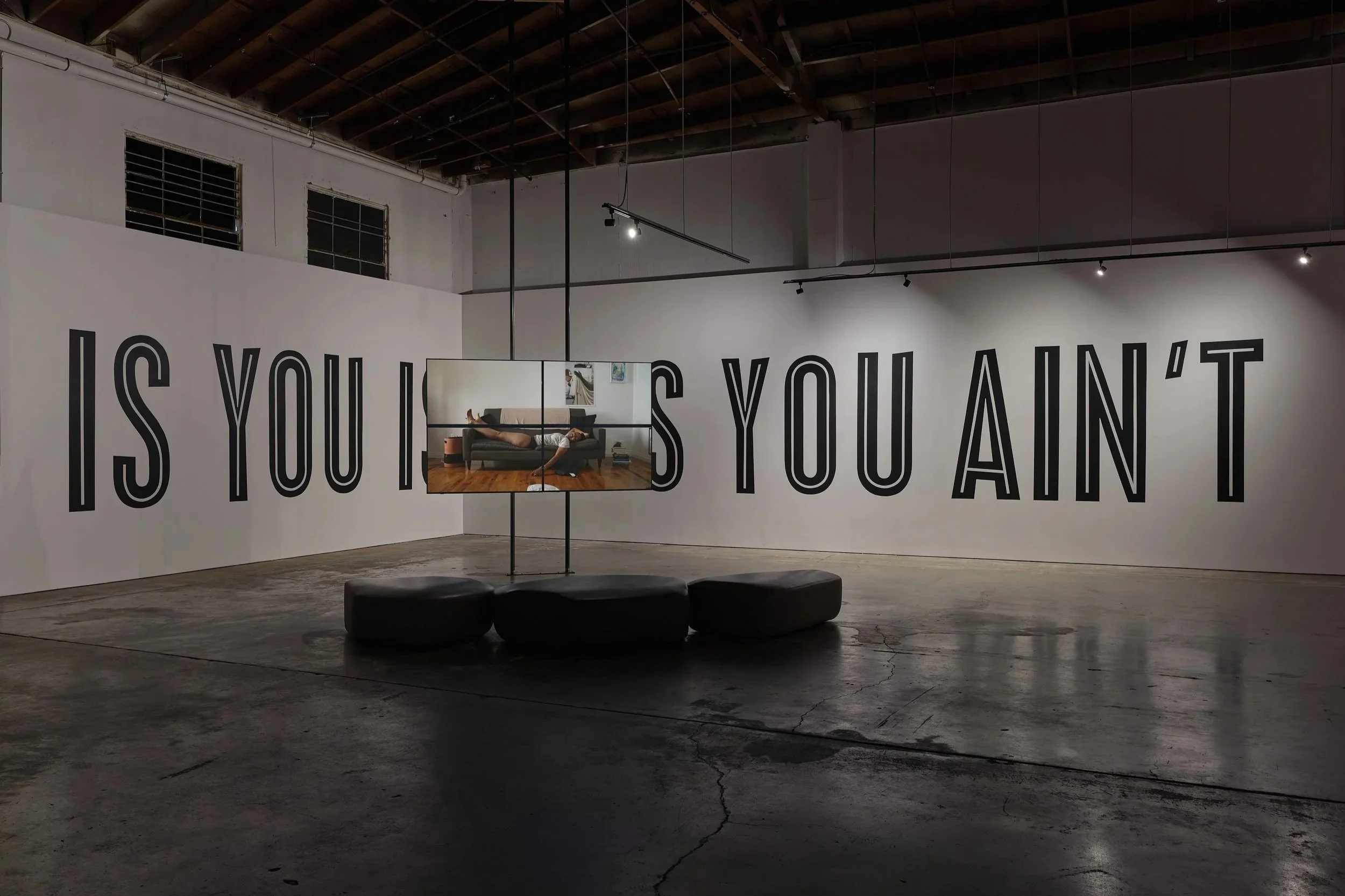   Martine Syms,  SHE MAD: Laughing Gas  (2016)  Courtesy of the artist, KADIST collection. Installation view,  Character Development , at Minnesota Street Project Foundation, September 10 - October 31, 2026, co-presented with KADIST. Photo by Grunder