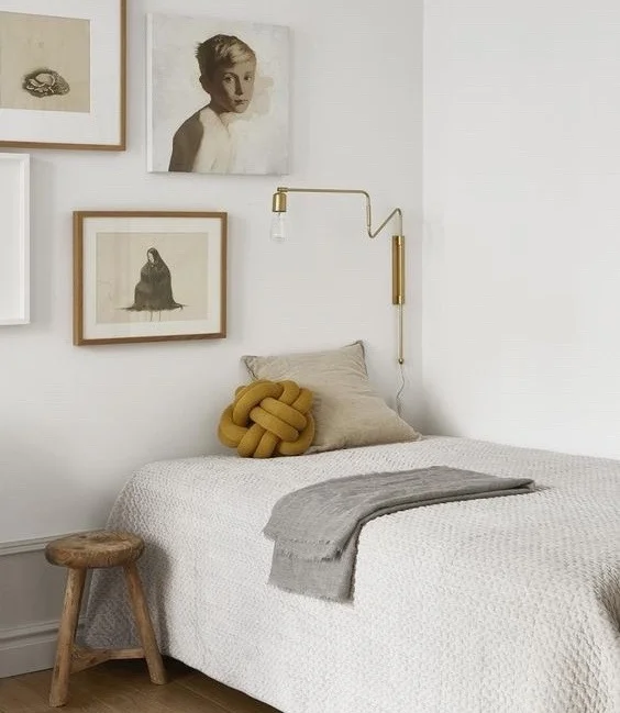 Rented+Apartment+article.+Image+of+bed+with+upcycled+stool+as+a+bedside+table.jpg