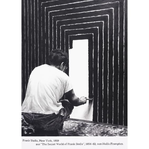 The Minimalist Art Movement article. Image of Frank Stella at work