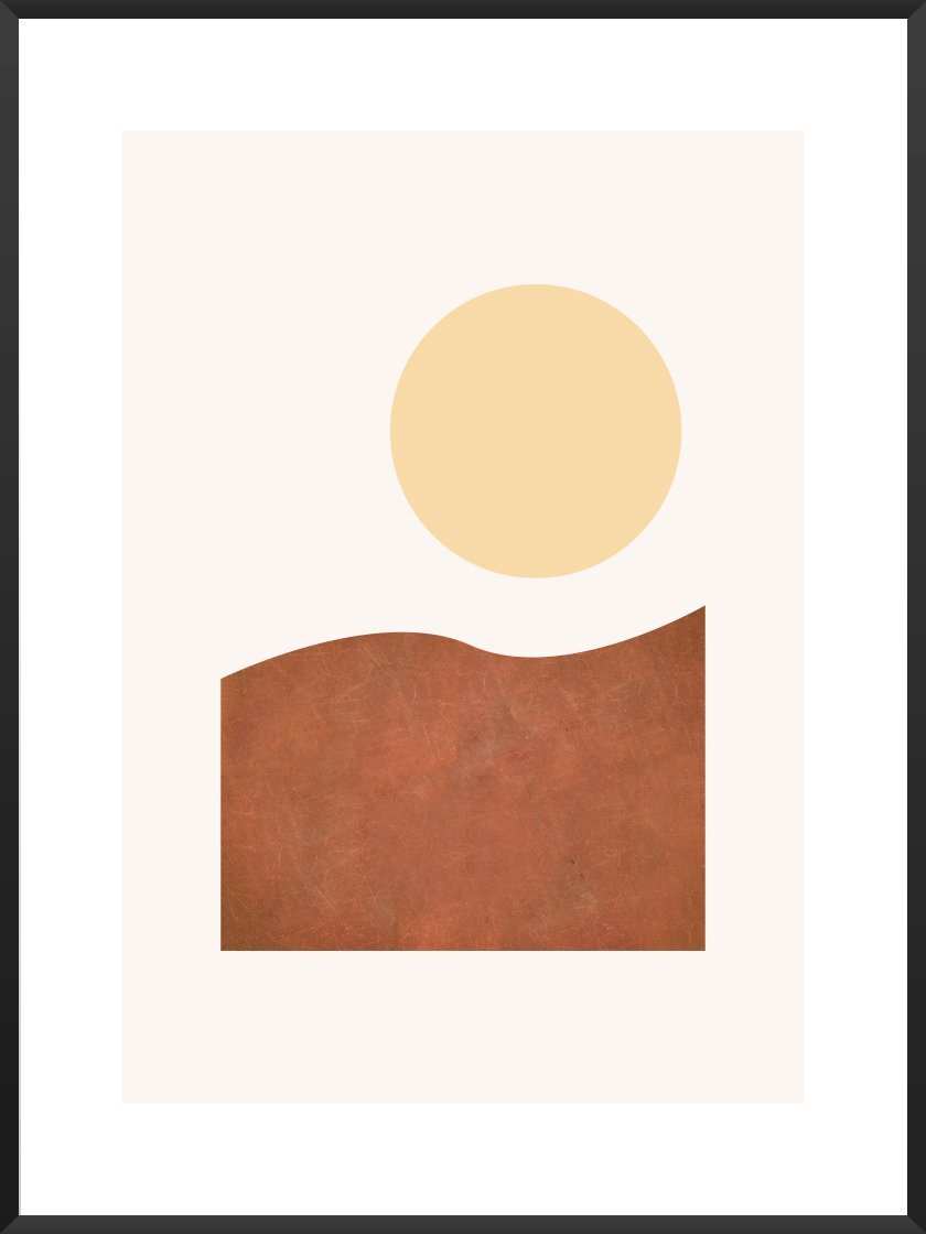 Arranging your room article. Image of Modern Abstract Sunrise poster