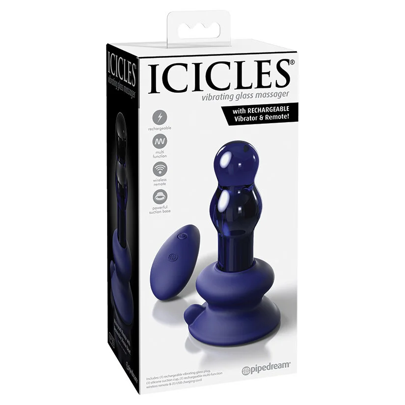 Icicles No 83 With Rechargeable Vibrator & Remote