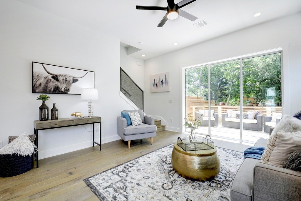 Living room and stairs