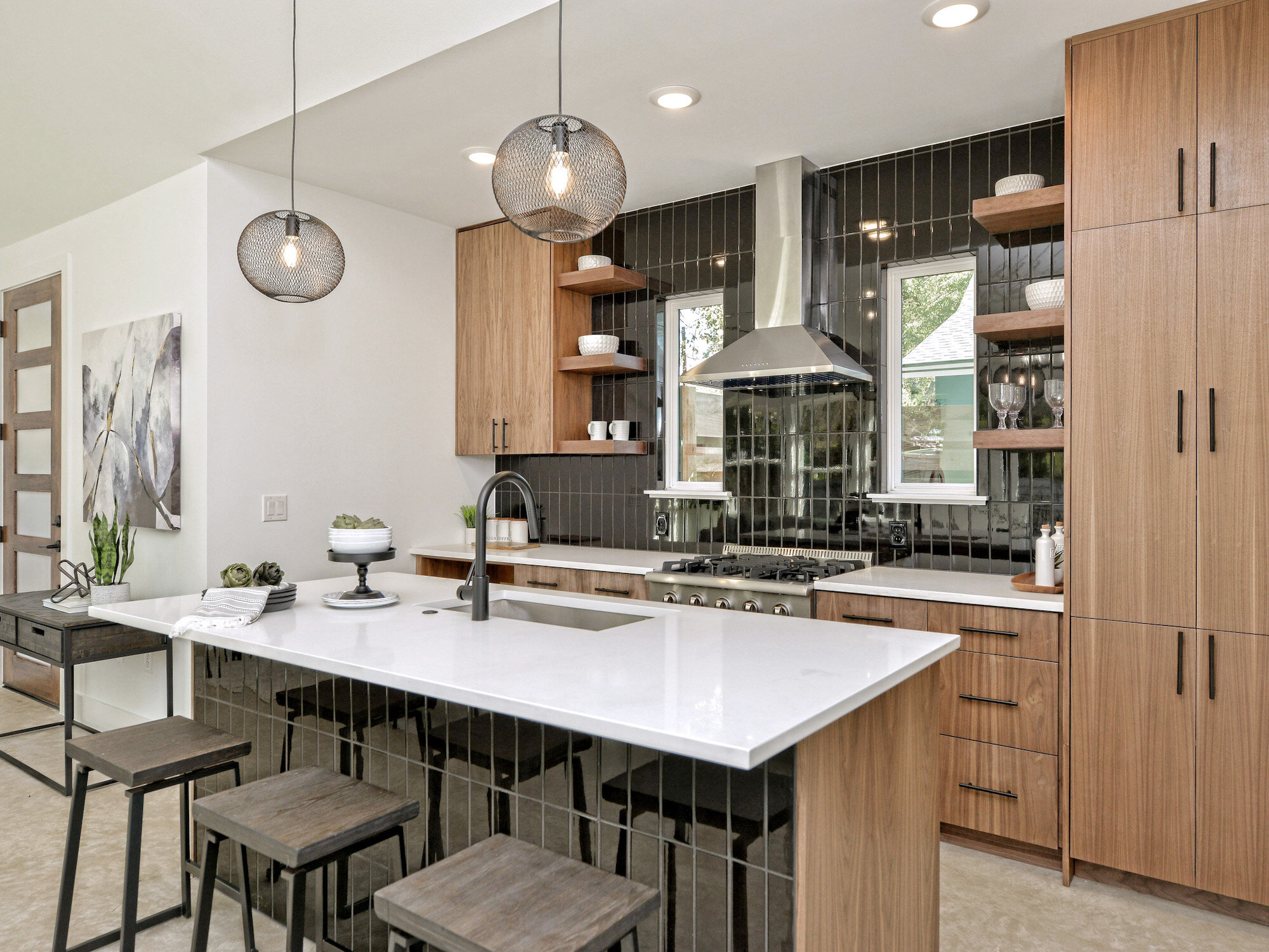 Kitchen with a large island