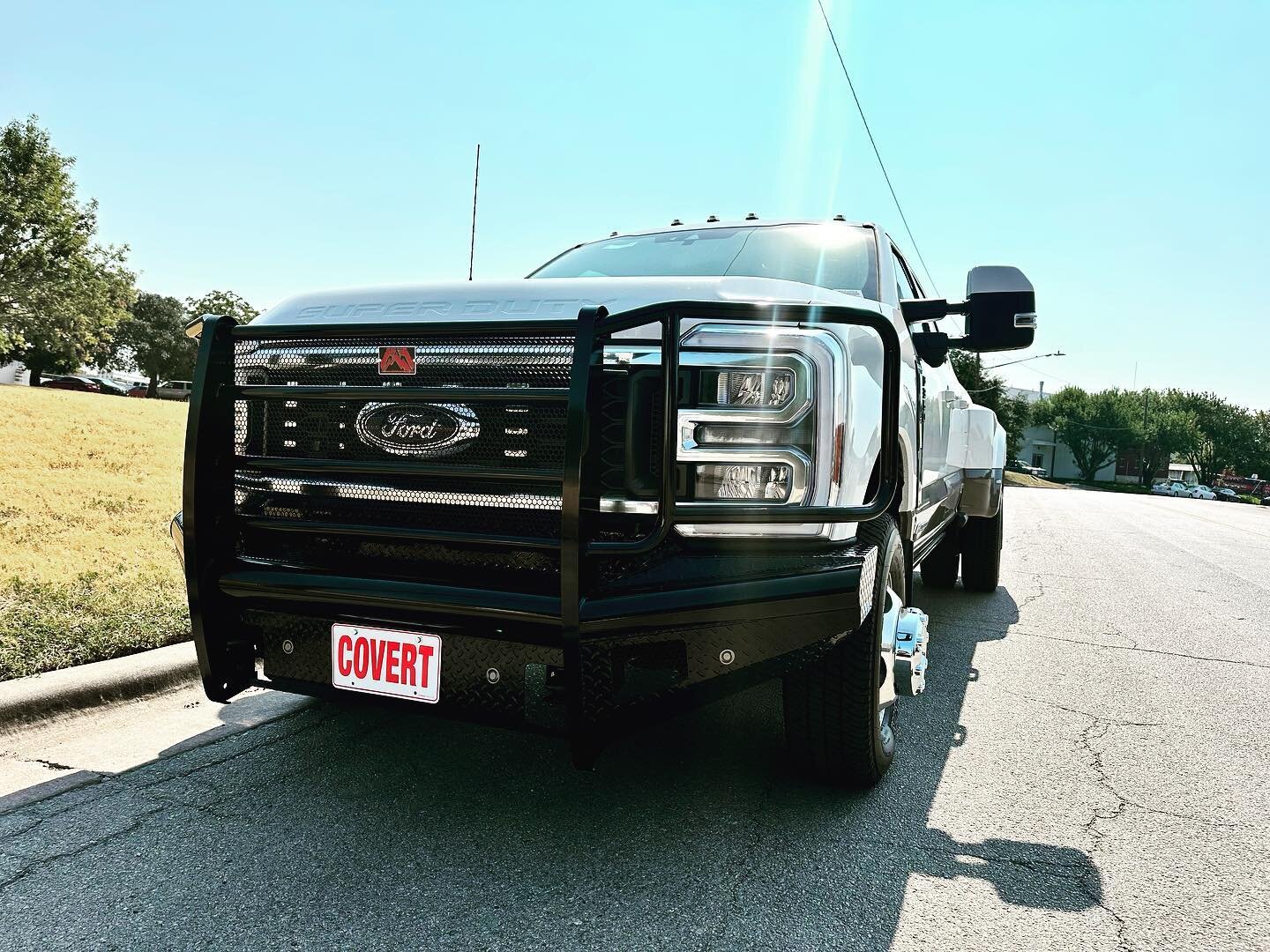 Fab Fours Black Steel Bumpers front and rear 
B+W Goosneck Hitch
Ultimate Linings Spray in bedliner