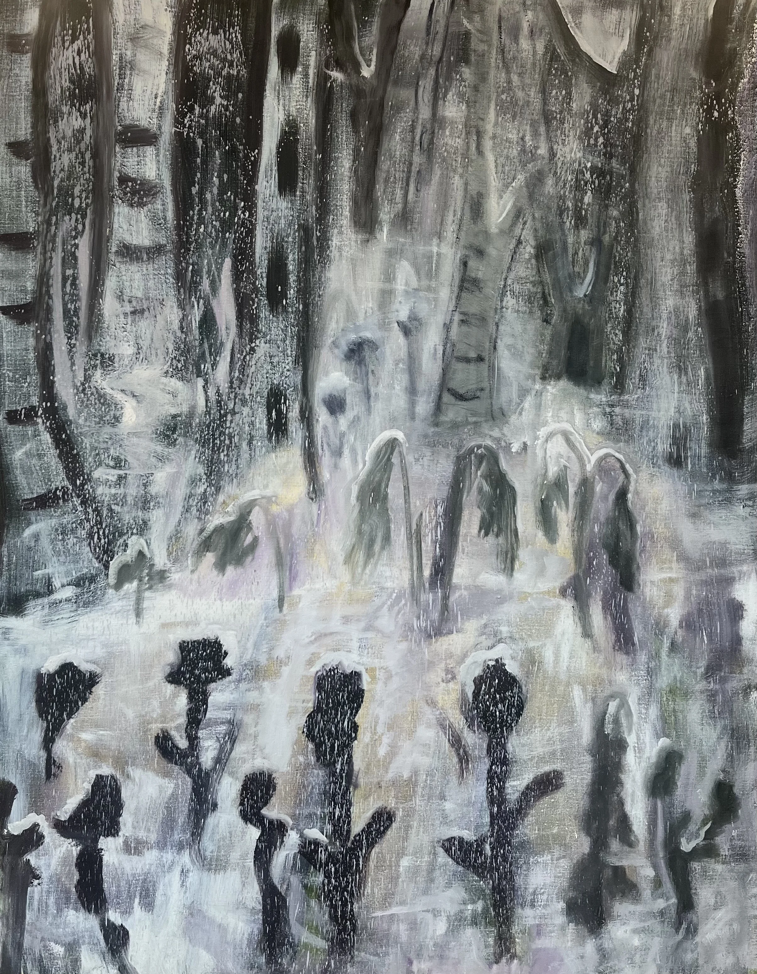  Winter Woods, 2025, oil on linen, 60 × 48 inches 