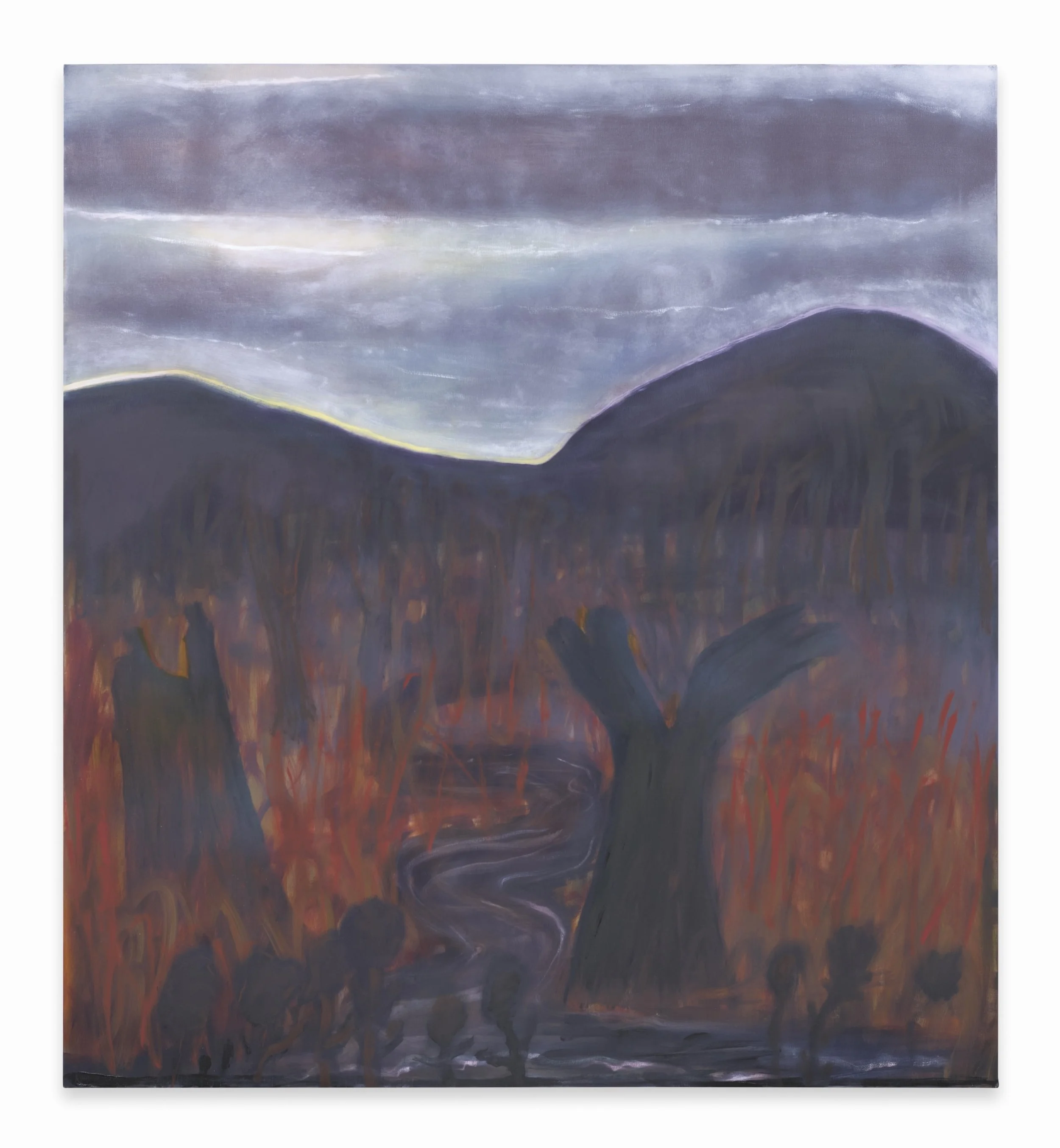   Winter Reds , 2024, oil on linen, 53 × 48 inches 