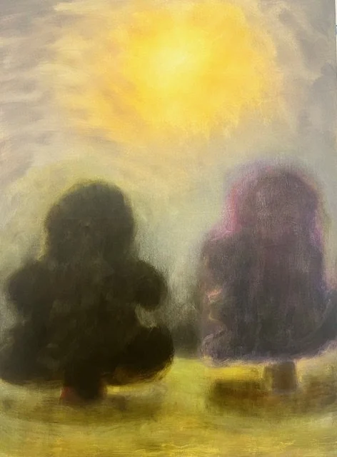   Two Trees , 2025, oil on linen, 48 × 36 inches 
