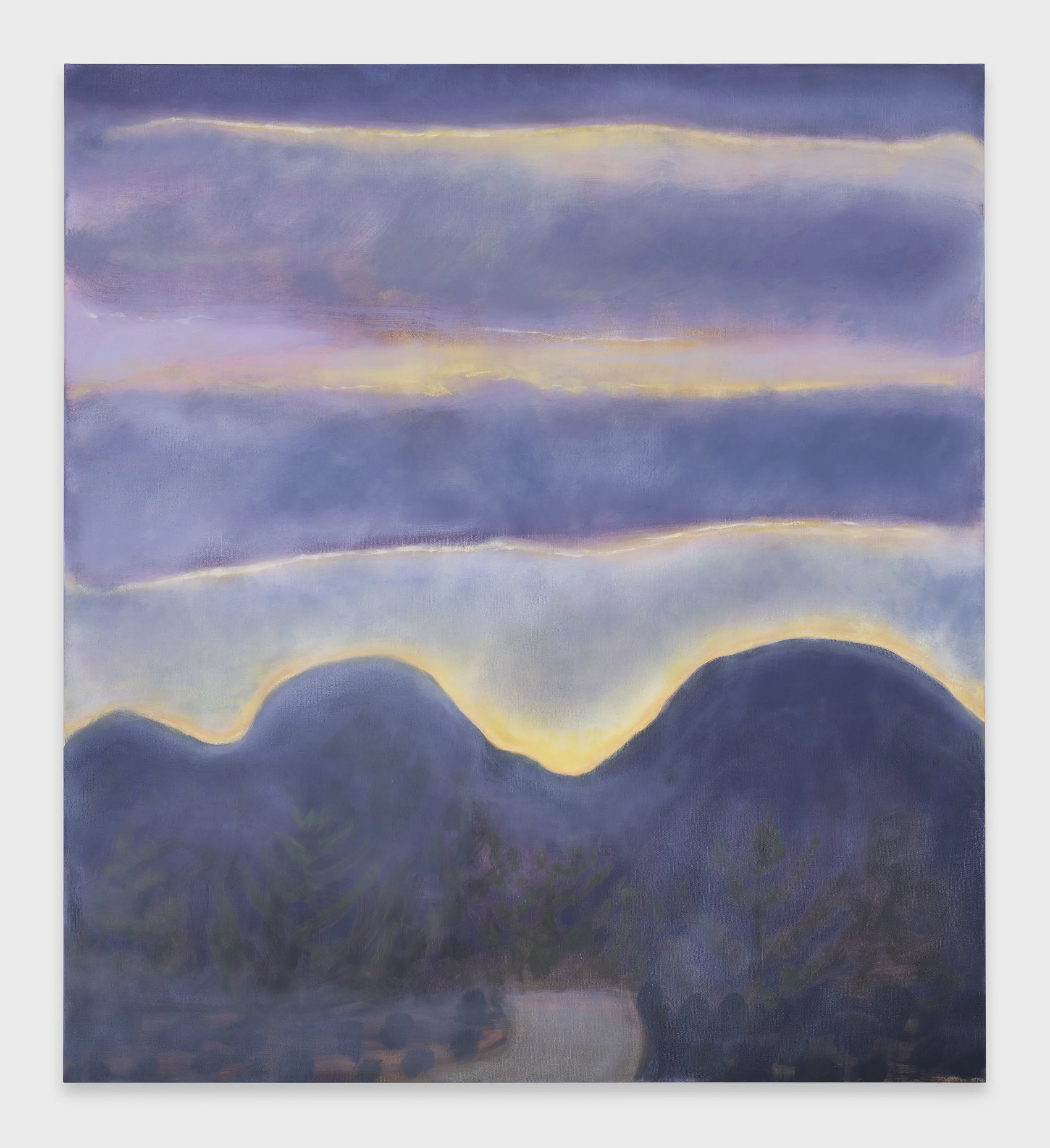   Road to Mountains , 2025, oil on linen, 59 x 43 inches 