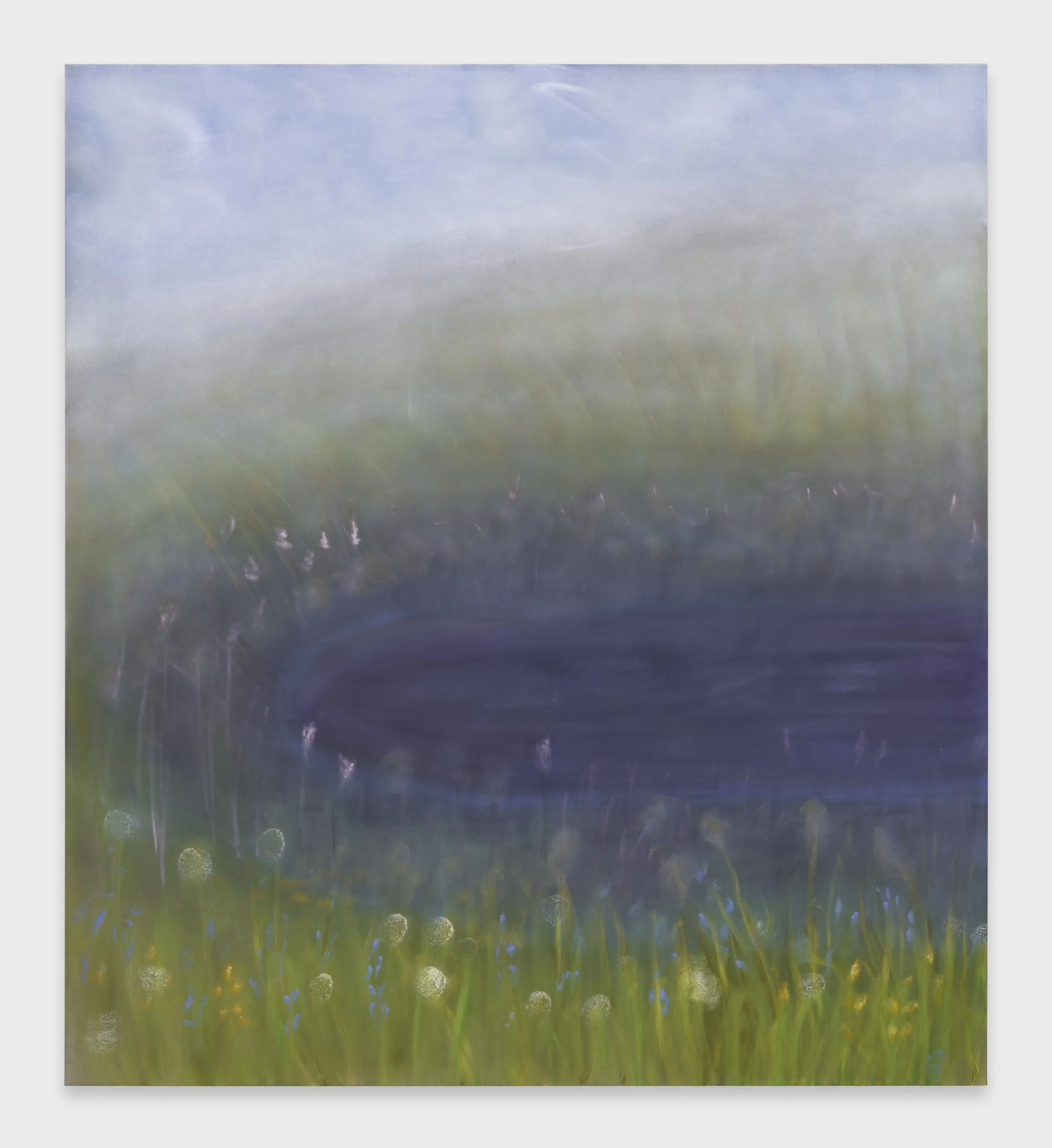   Pond , oil on linen, 70 x 63 inches 