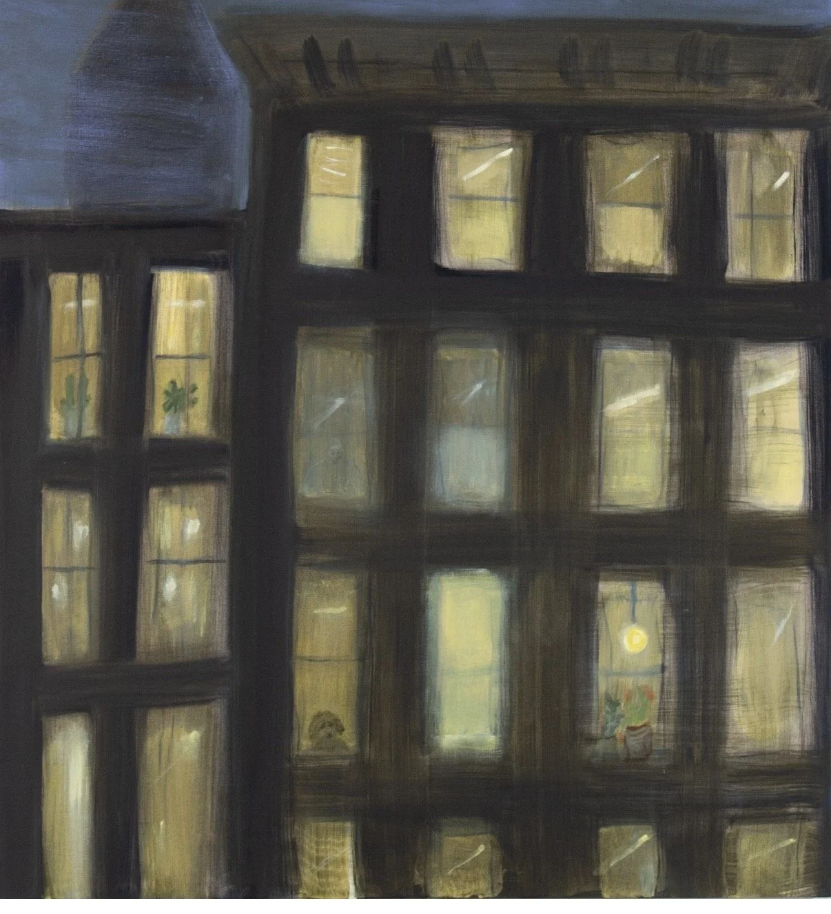   View From Made Hotel, Chelsea , 2026, oil on linen, 36 x 30 inches 