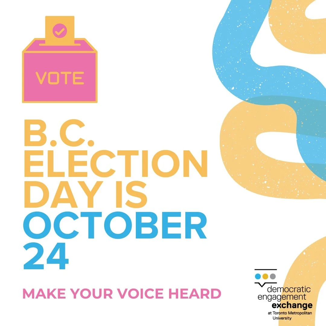 🗳️🚨 TOMORROW IS FINAL VOTING DAY, BRITISH COLUMBIA 🚨🗳️

Make your plan to vote tomorrow. Know when, where, and how to cast your ballot.

Text that friend that needs a nudge or better yet, bring them along to the polls 👭

Make your voice heard, B