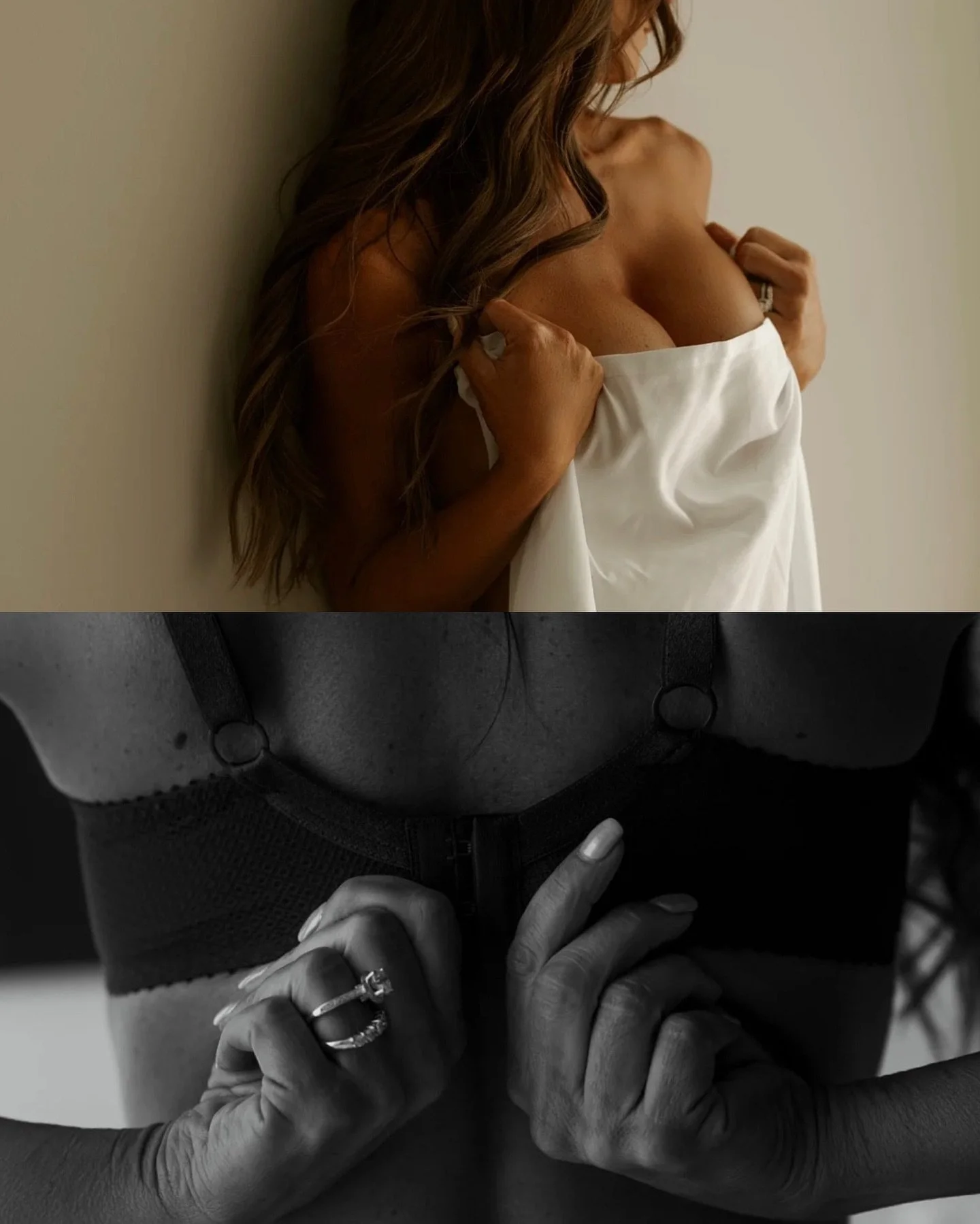 sometimes less is more 💍🥂 obsessed with this &ldquo;just the sheet&rdquo; moment #boudoir #justthesheet #bridalboudoir #bostonboudoir #bostonphotographer