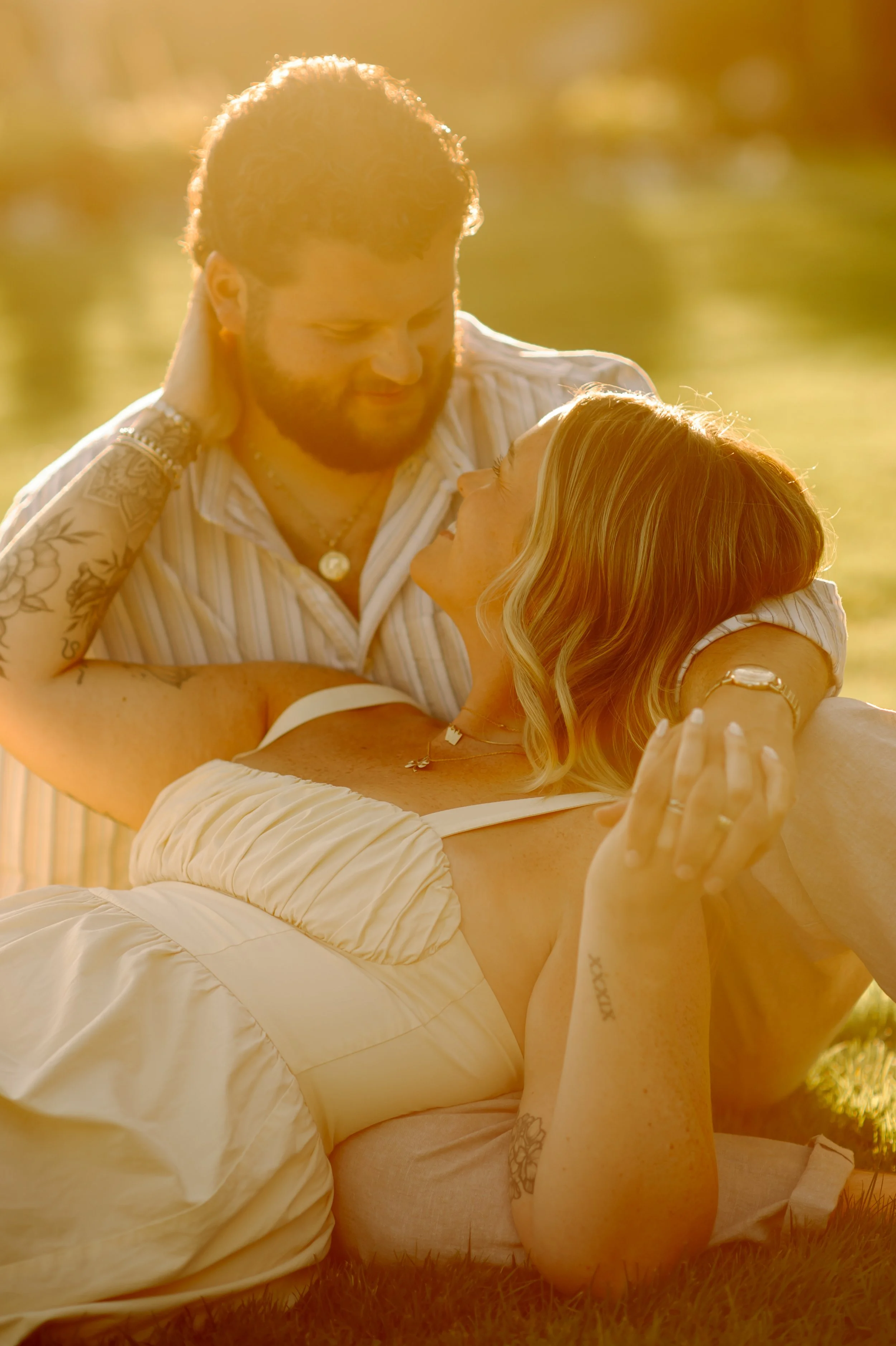 Golden Hour Engagement Session in the Boston Public Garden