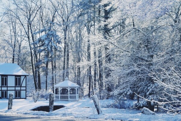 a little bit snowy