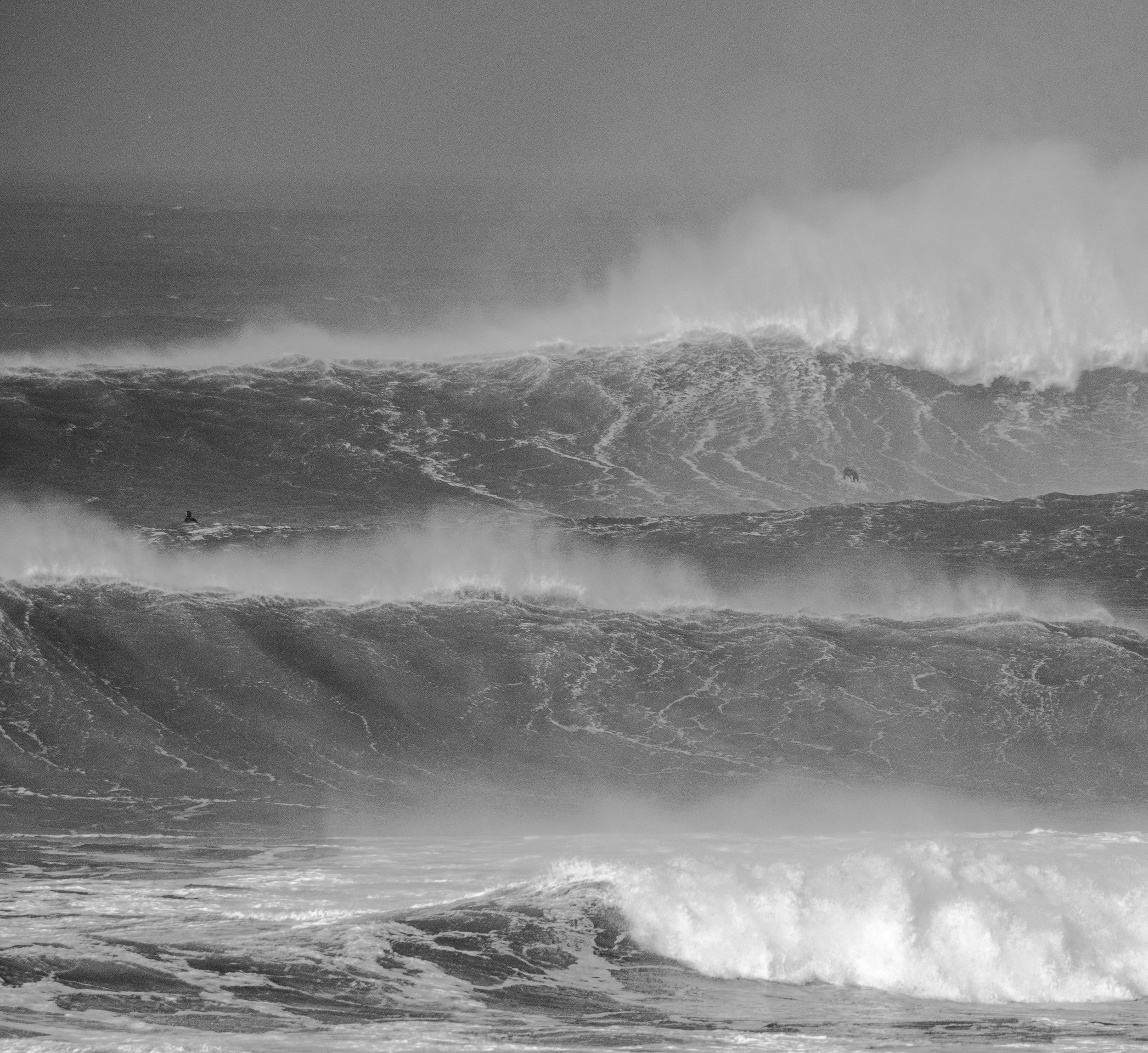 Somewhere in-between North Fistral and the Cribbar Reef on a GIANT day and run of surf that lasted over two weeks. Newquay, Cornwall - 22.02.2019