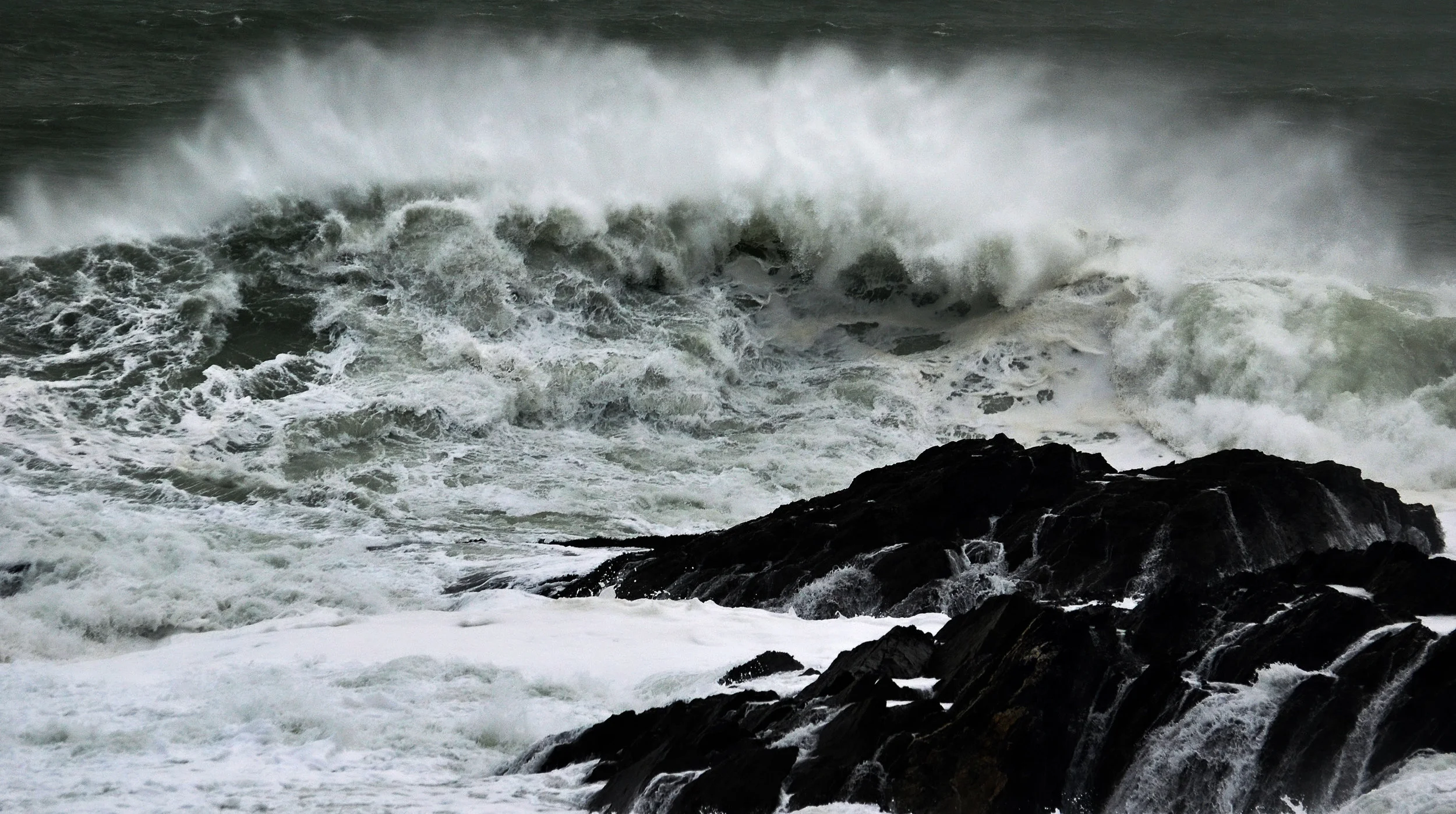   Storm Deirdre  - 13.12.2018 (Picture, Cribbar Reef, Towan Headland. Cornwall). 