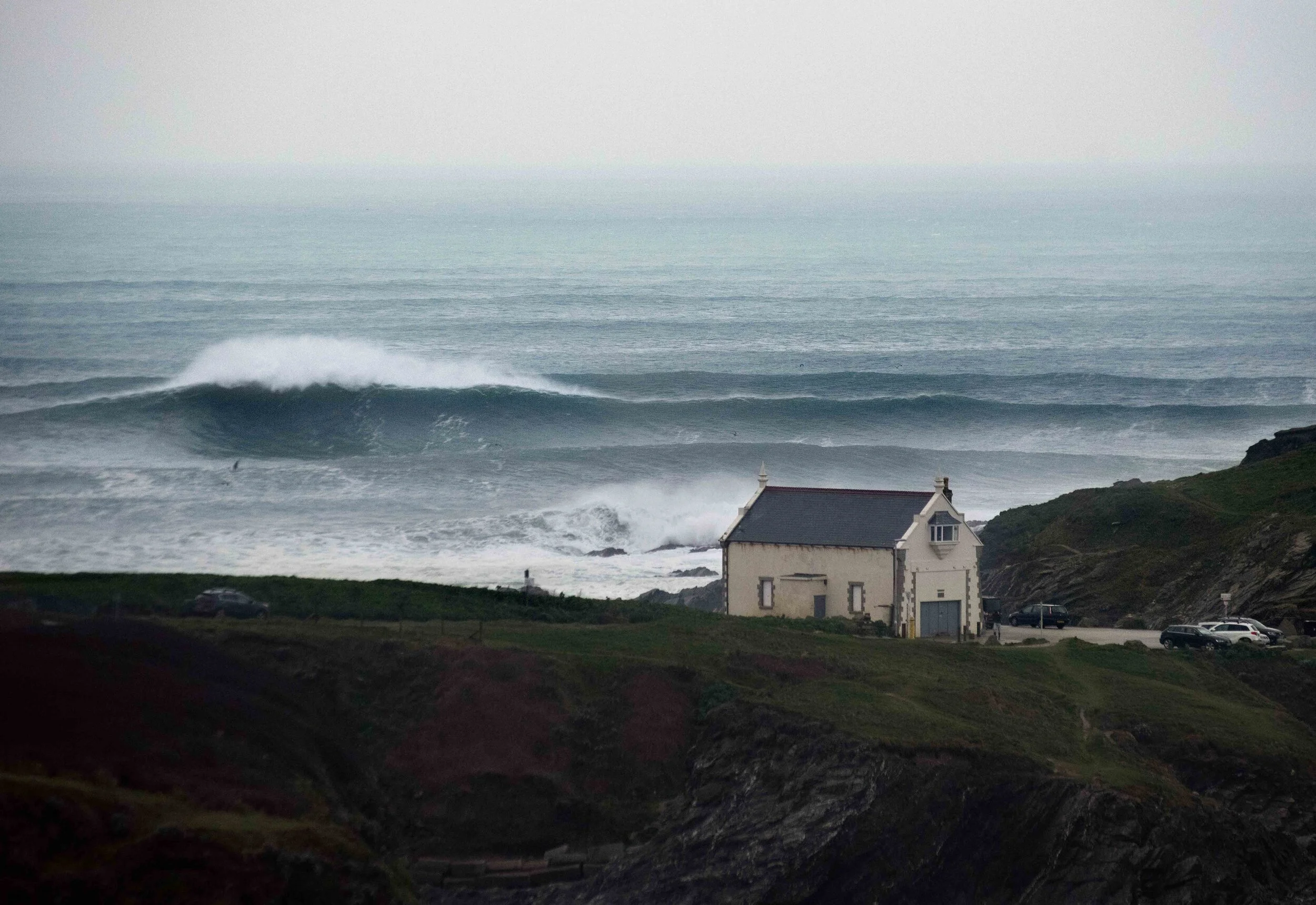   XXL  Swell  31.01.21 (Picture, Little Fistral Beach. Cornwall). 