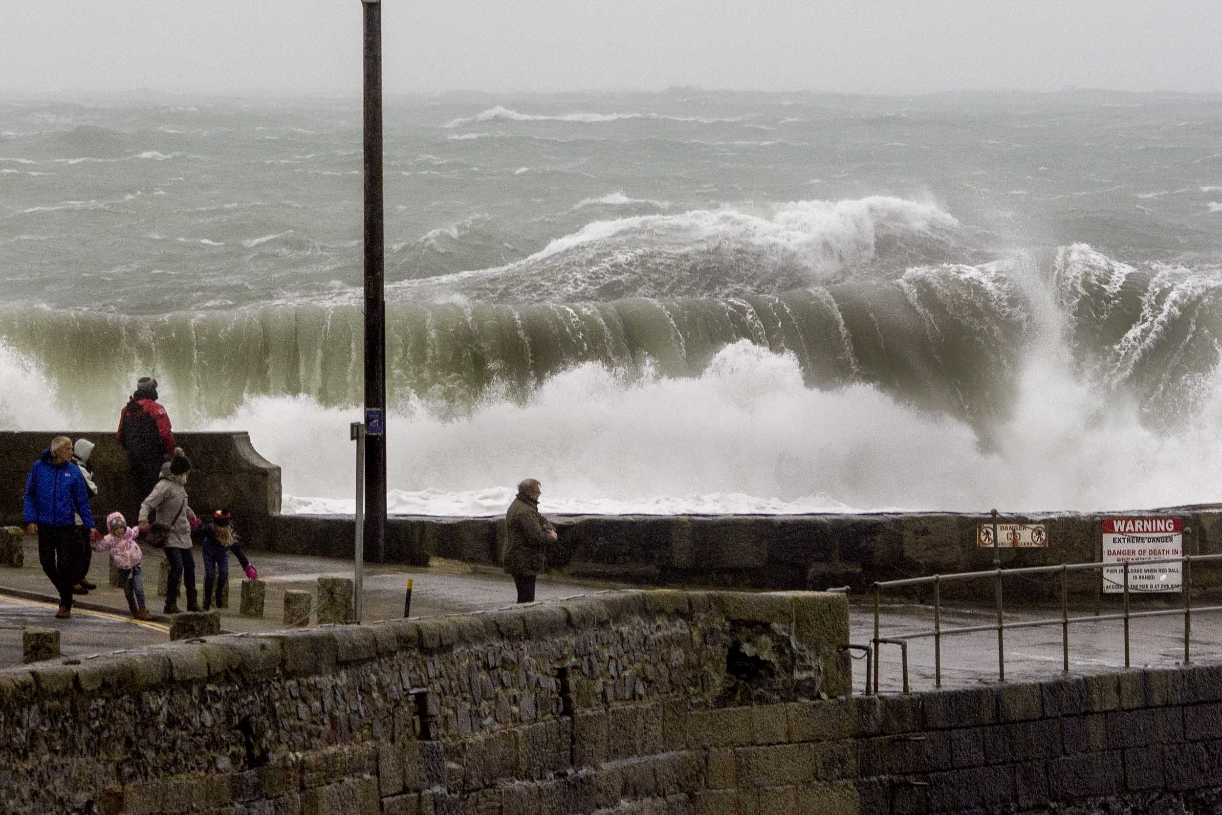   Storm Freya -  22.02.2019. (Picture, Porthleven. Cornwall). 