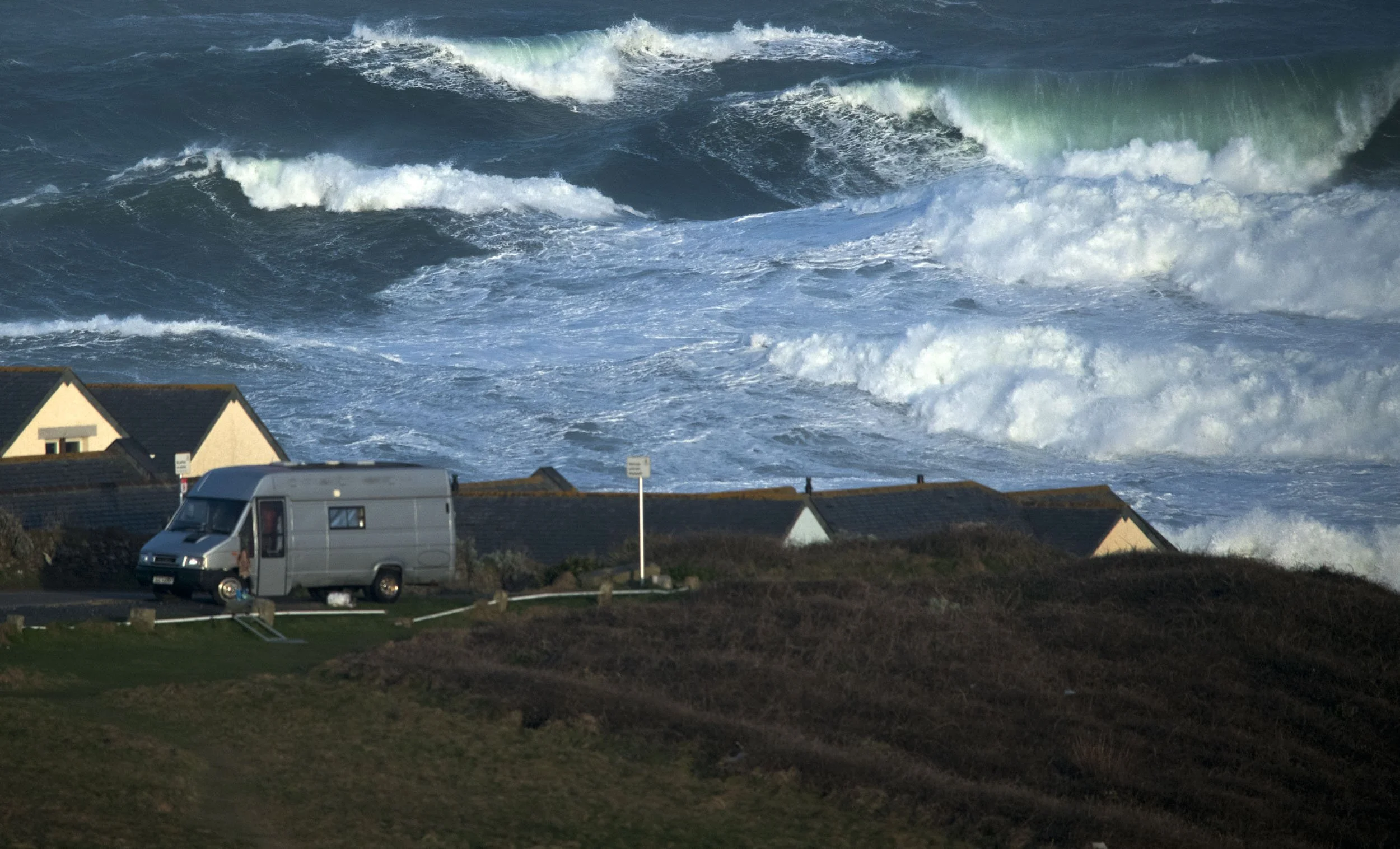  XXL Swell - 11.03.2021. (Picture, Little Fistral Beach. Cornwall). (MET OFFICE).  