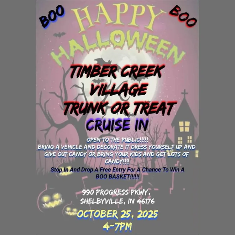 Timber Creek Village Trunk or Treat Cruise in (Oct. 25) — SERVE SHELBY