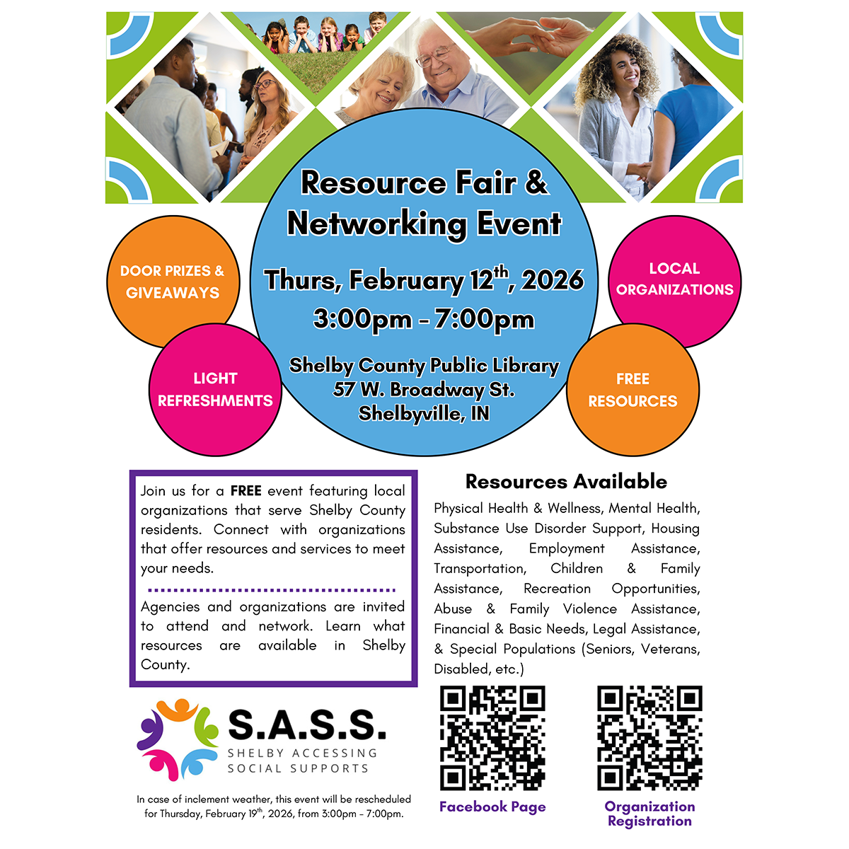 S.A.S.S.: Resource Fair &amp; Networking Event (Feb. 12)