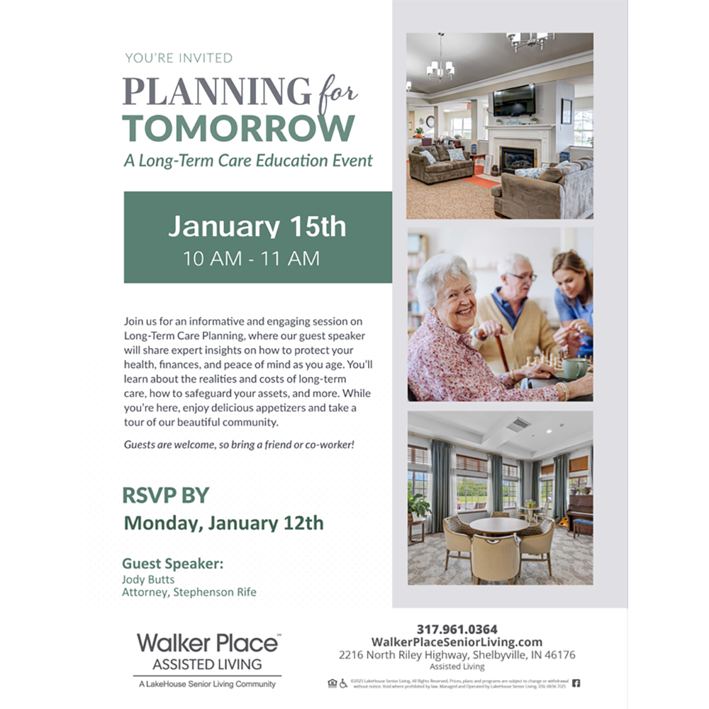 Walker Place: Long-Term Care Education Event (Jan. 15)