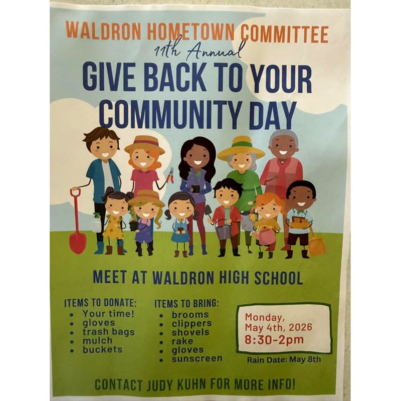 Waldron Hometown Committee: Community Day (May 4)