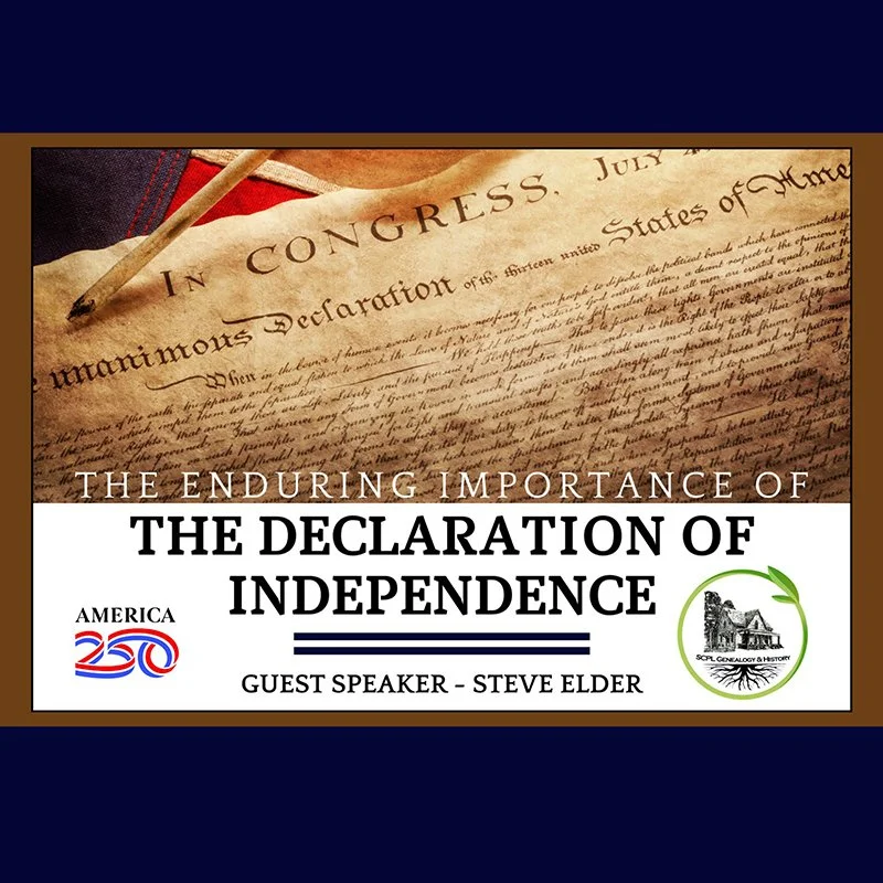 Shelby County Public Library: Declaration of Independence Program with Steve Elder (April 7)