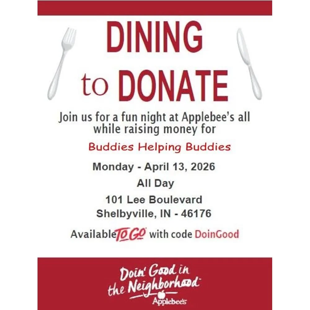 Buddies Helping Buddies &amp; Shelby Co. Suicide Prev. Coalition: Dine to Donate