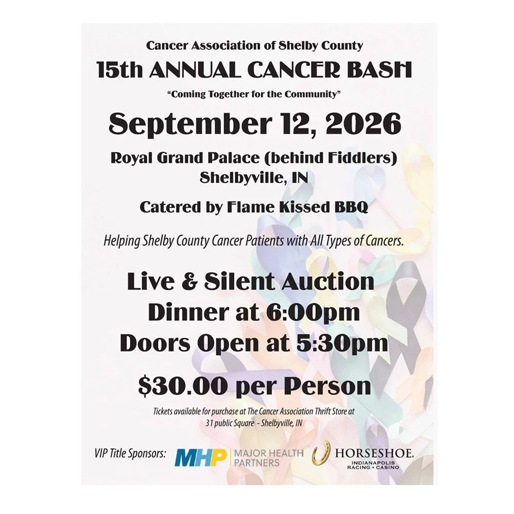 Cancer Association of Shelby County: Annual Cancer Bash (Sept. 12)