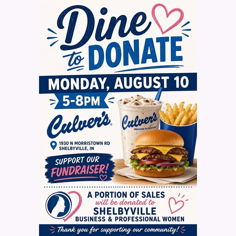 Shelbyville Business &amp; Professional Women: Dine to Donate Fundraiser (Aug. 10)