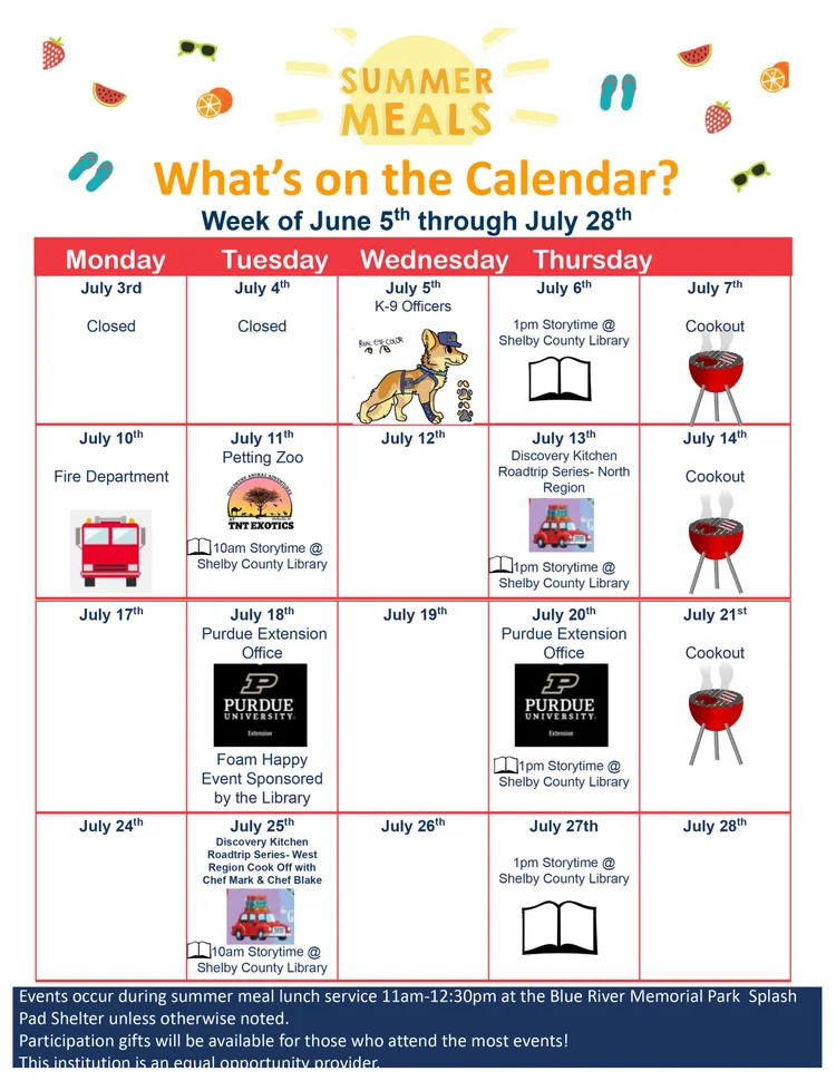 Shelbyville Central School Summer Meals Programs — Serve Shelby