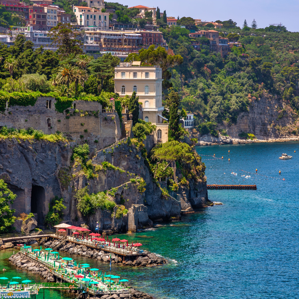 Cliffside coastal road along the Amalfi Coast, one of the best road trips in Europe.