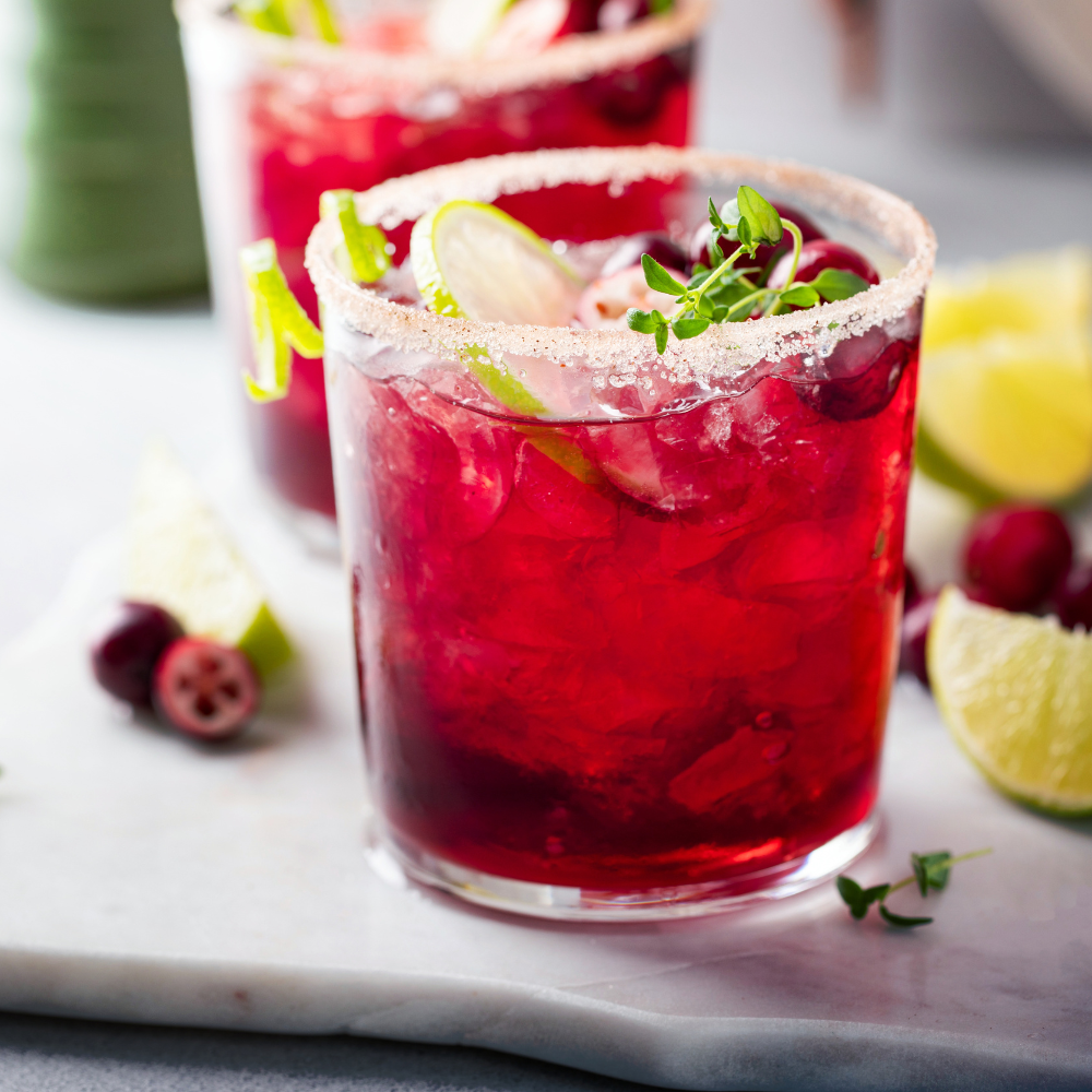 Family-style Christmas punch served at a holiday gathering
