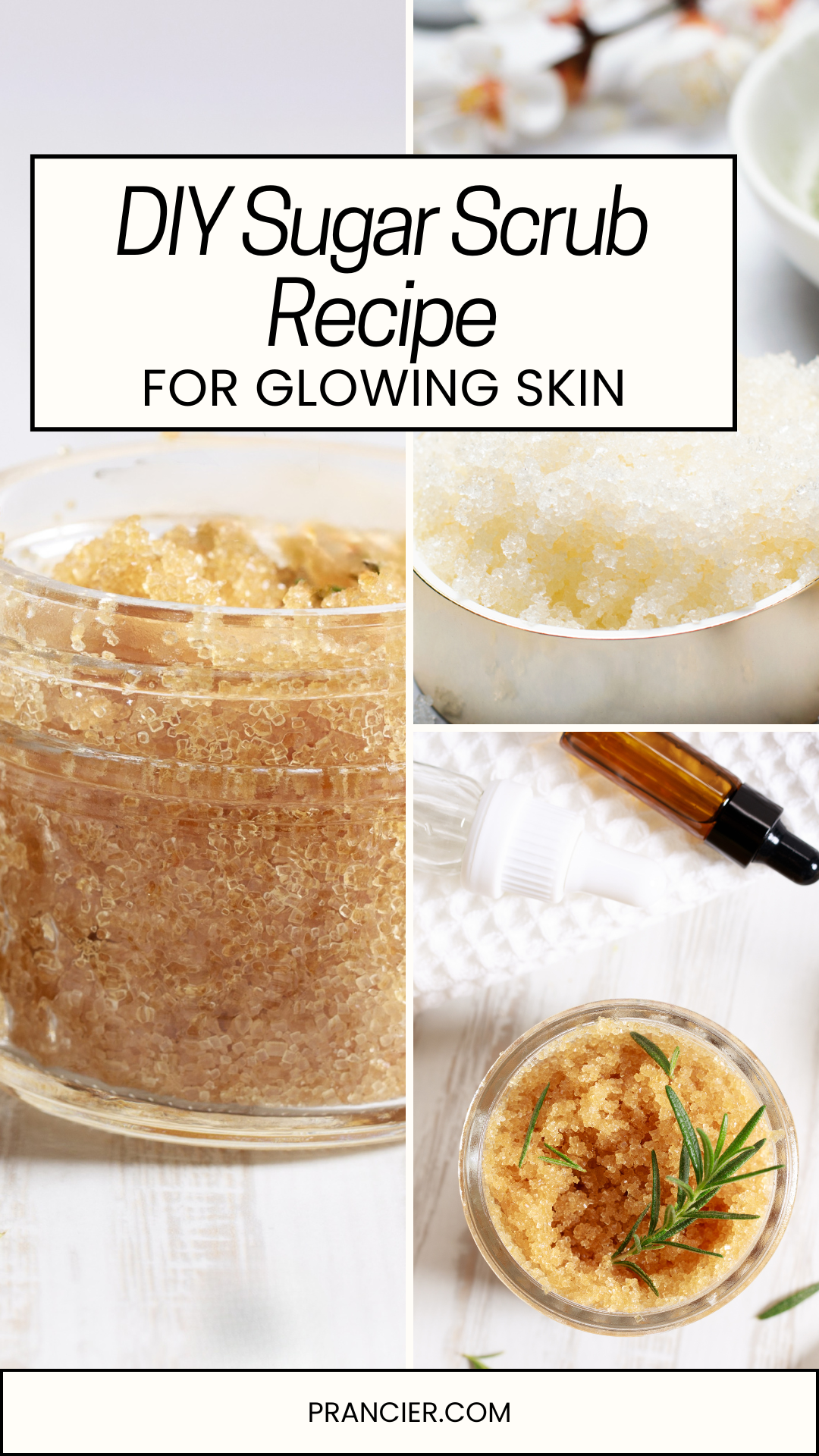 DIY Sugar Scrub  recipe for glowing skin and gentle exfoliation